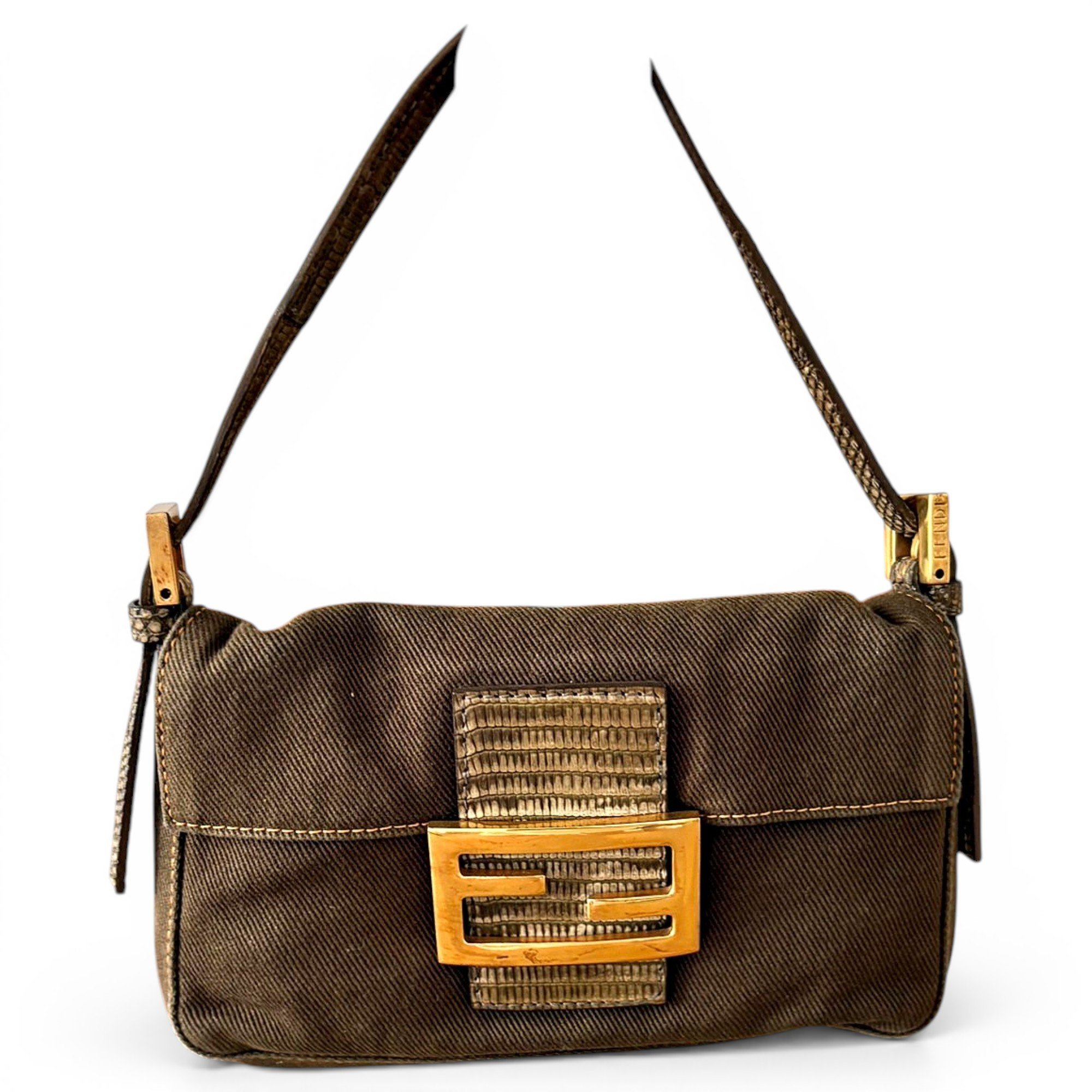 Baguette leather handbag