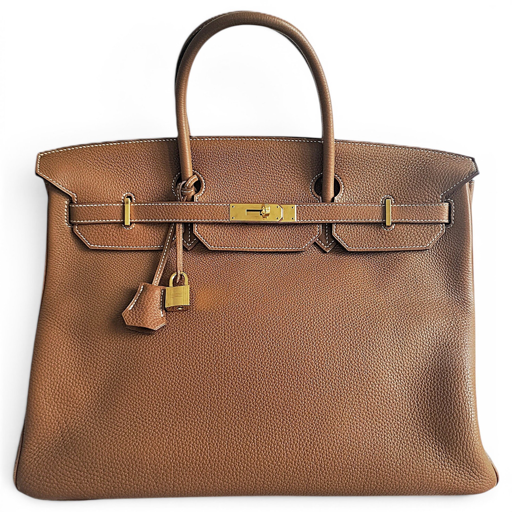 Hermes Birkin 40 Handbag Gold Togo Leather 2009