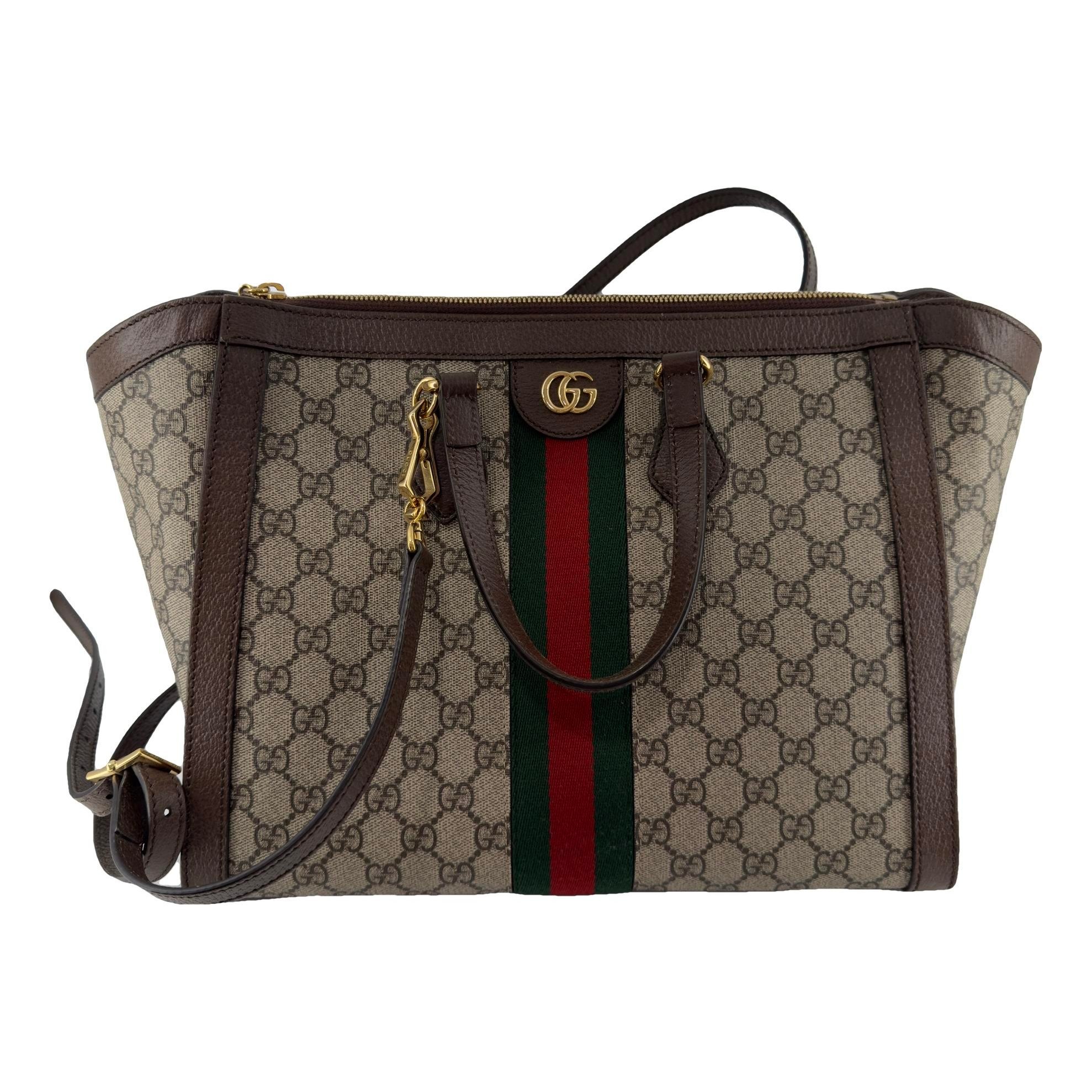 Ophidia Top Handle leather handbag