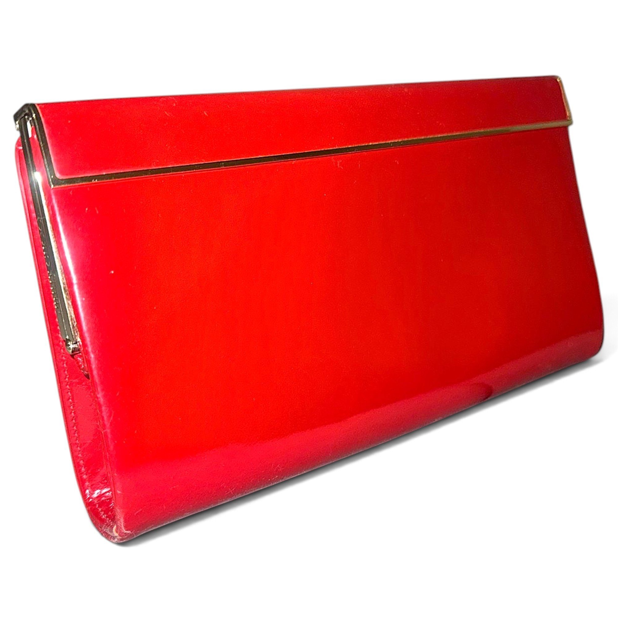 Patent leather clutch bag