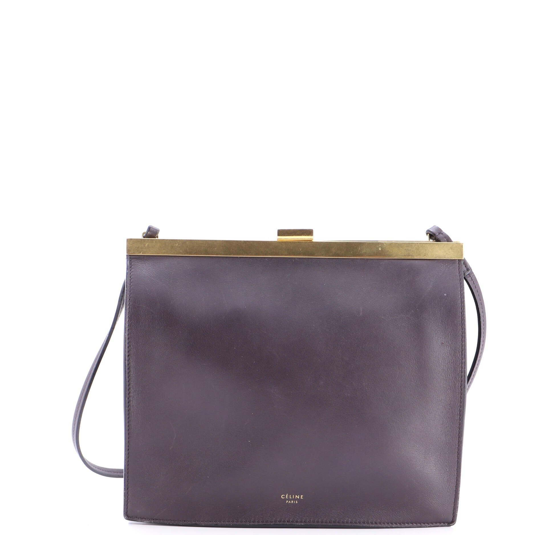 Clasp Crossbody Bag Leather Mini
