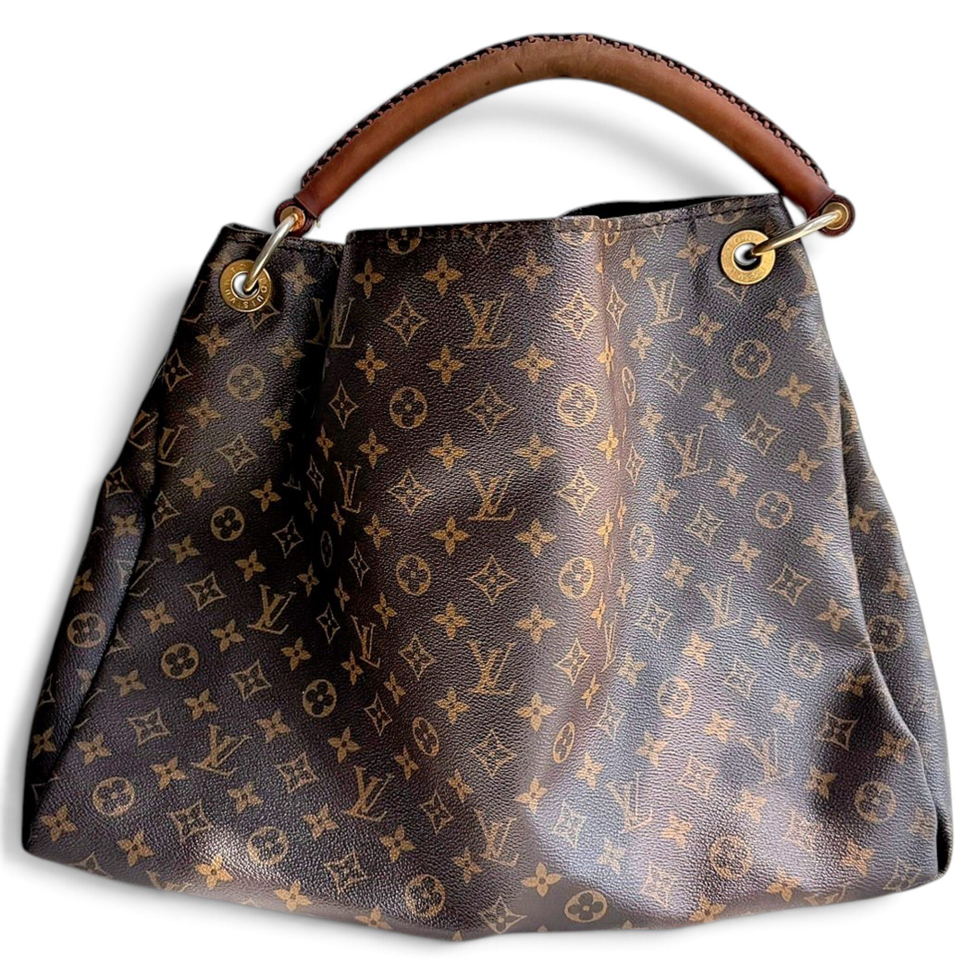 Artsy leather handbag