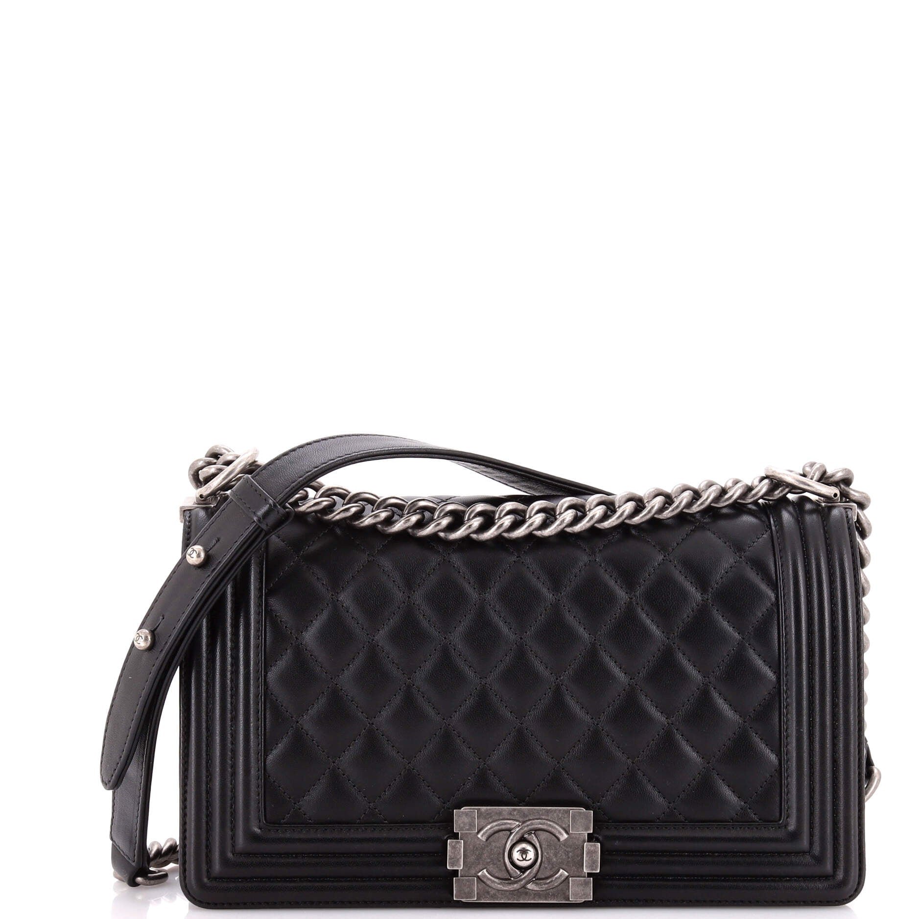 Boy Flap Bag Quilted Lambskin Old Medium