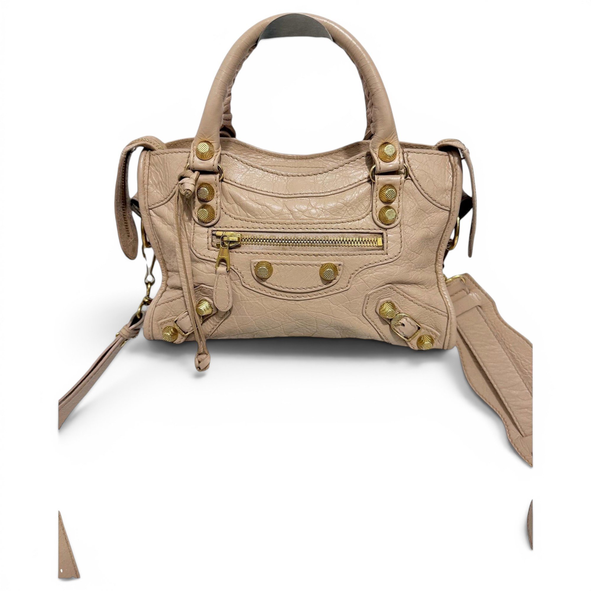 City leather handbag