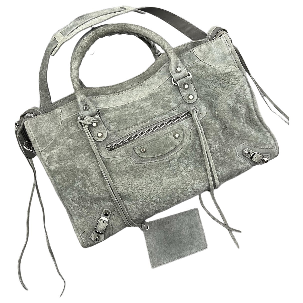 City leather handbag