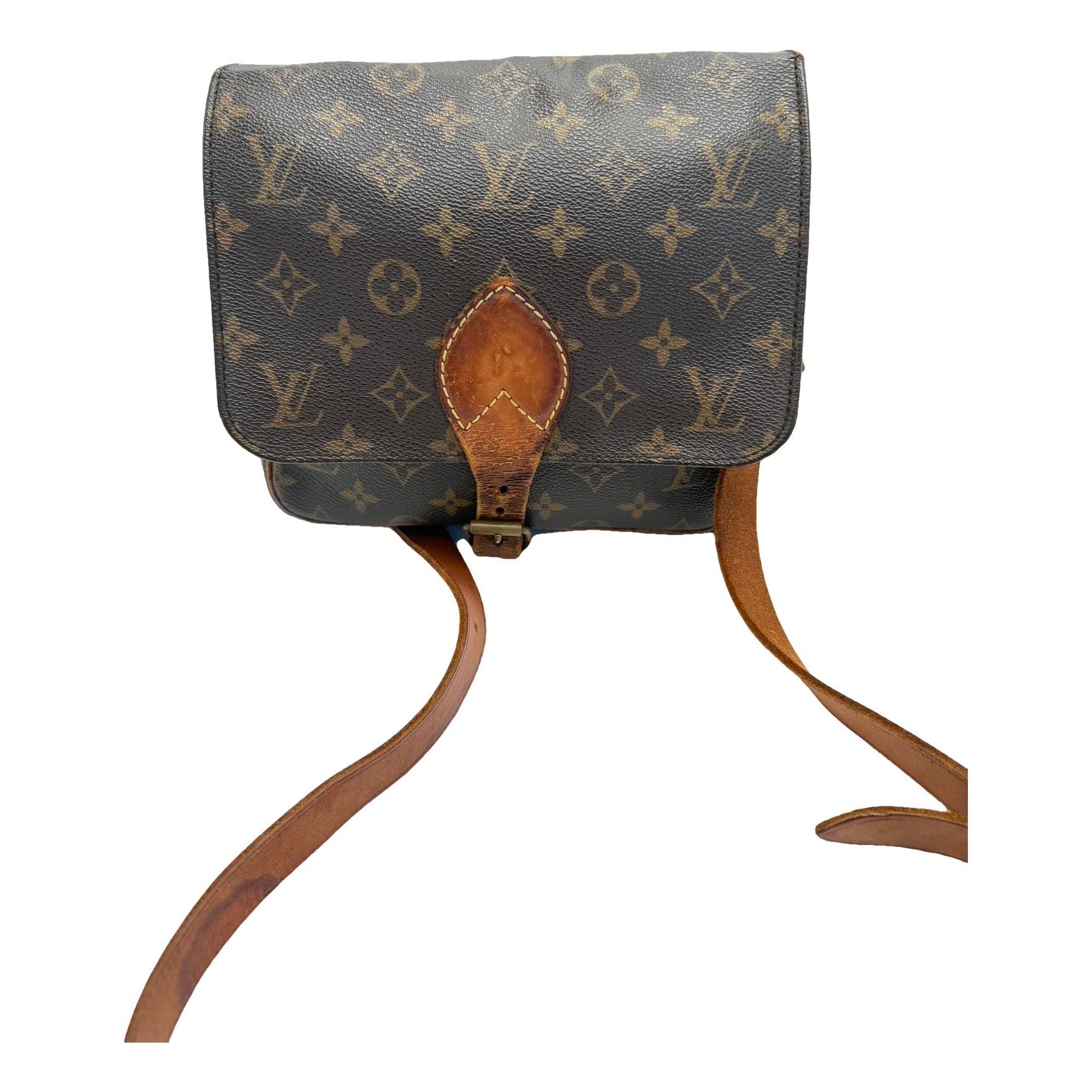 Cartouchière leather crossbody bag