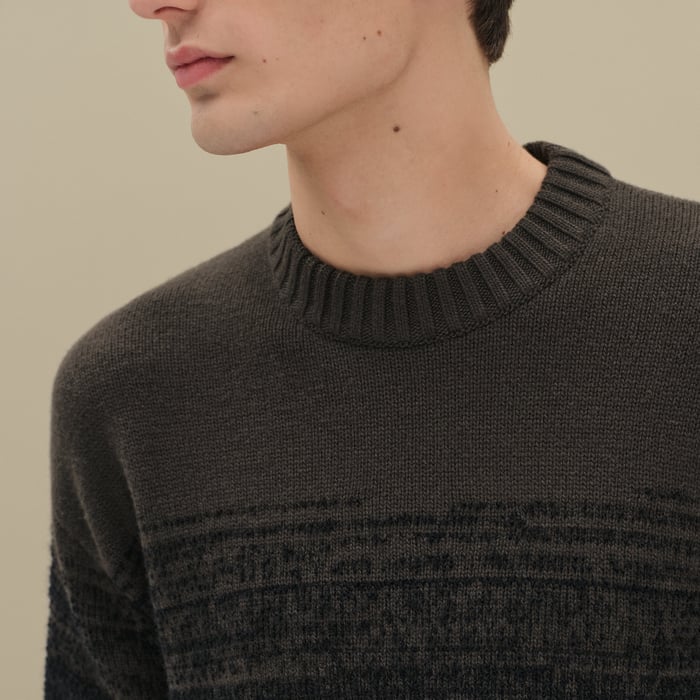 Café "Bouclette Ombree" Crewneck Sweater