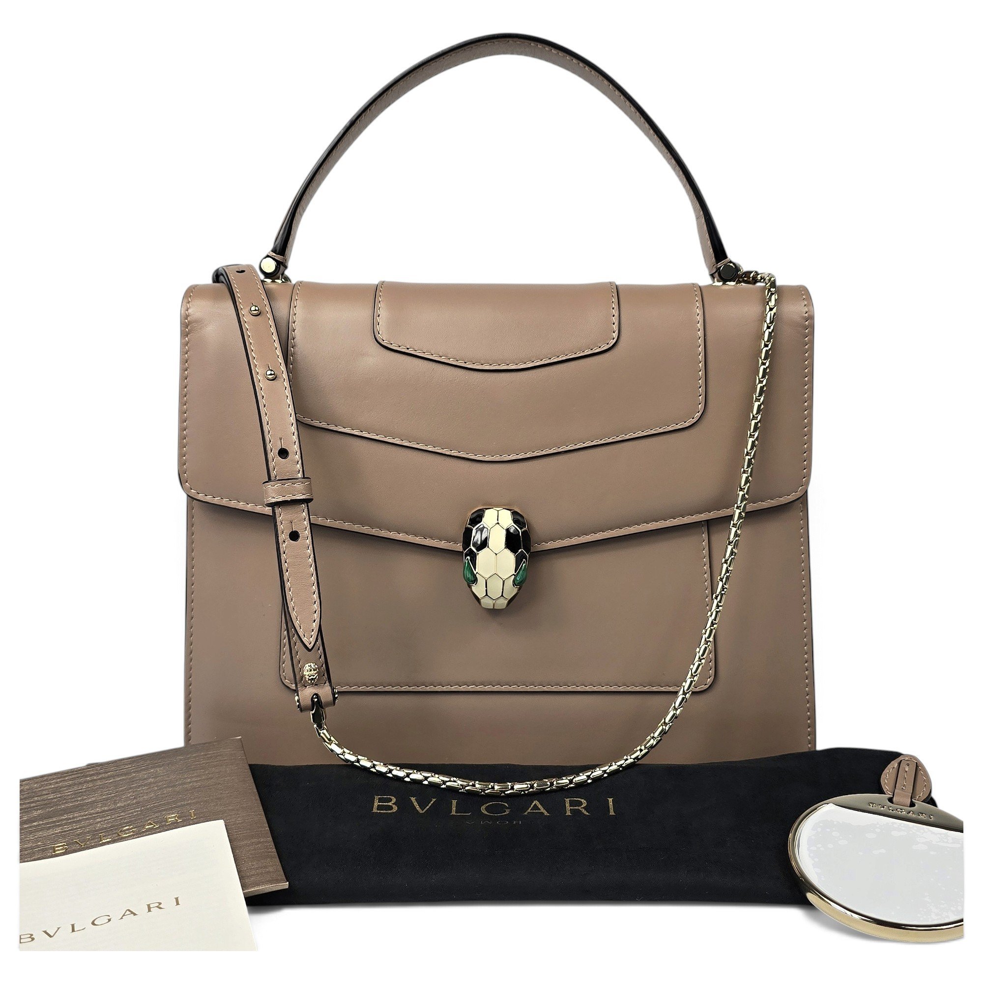Serpenti leather handbag