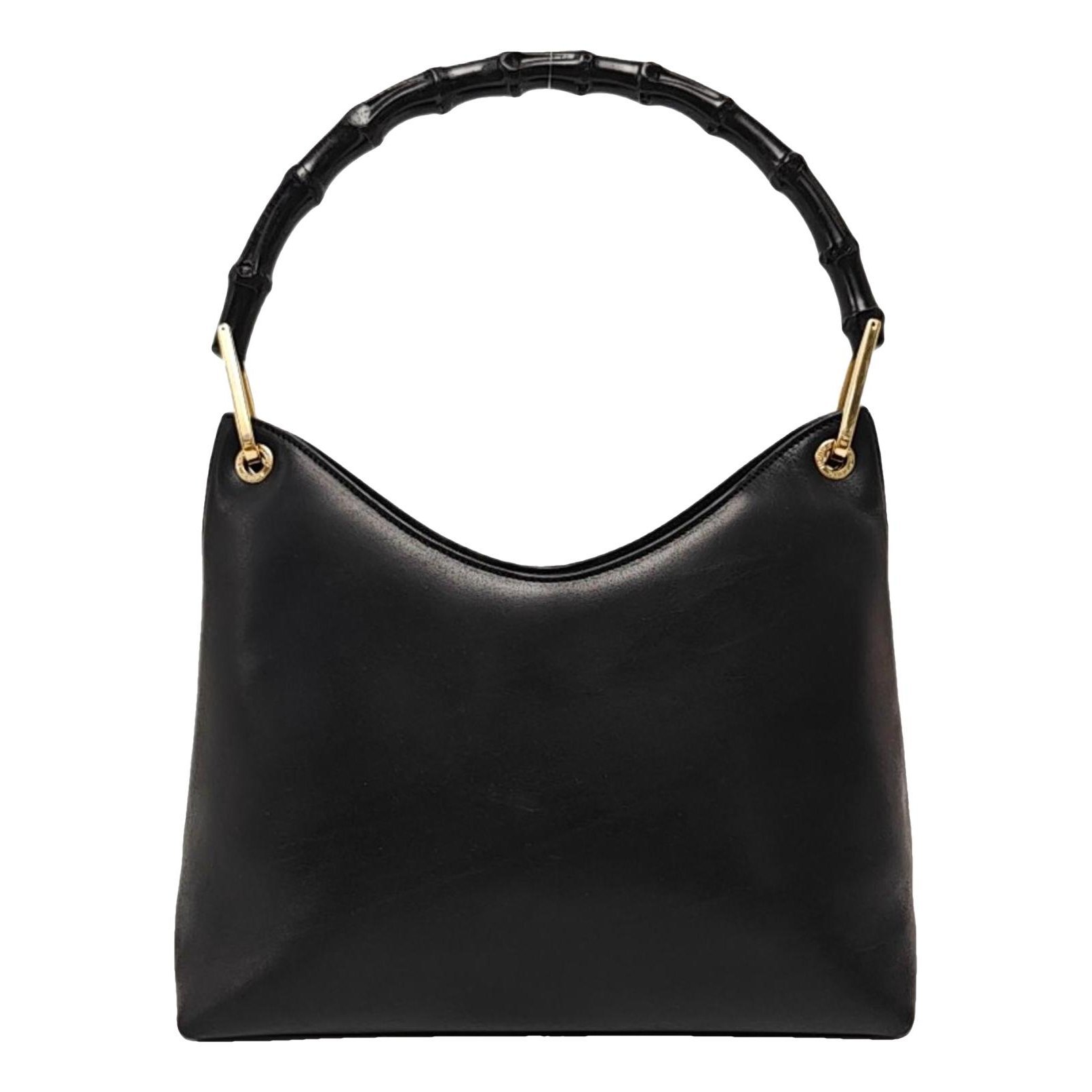 Bamboo Frame Satchel leather handbag