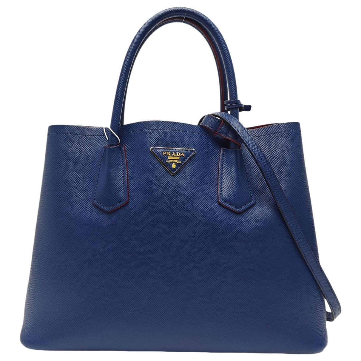 Double leather handbag