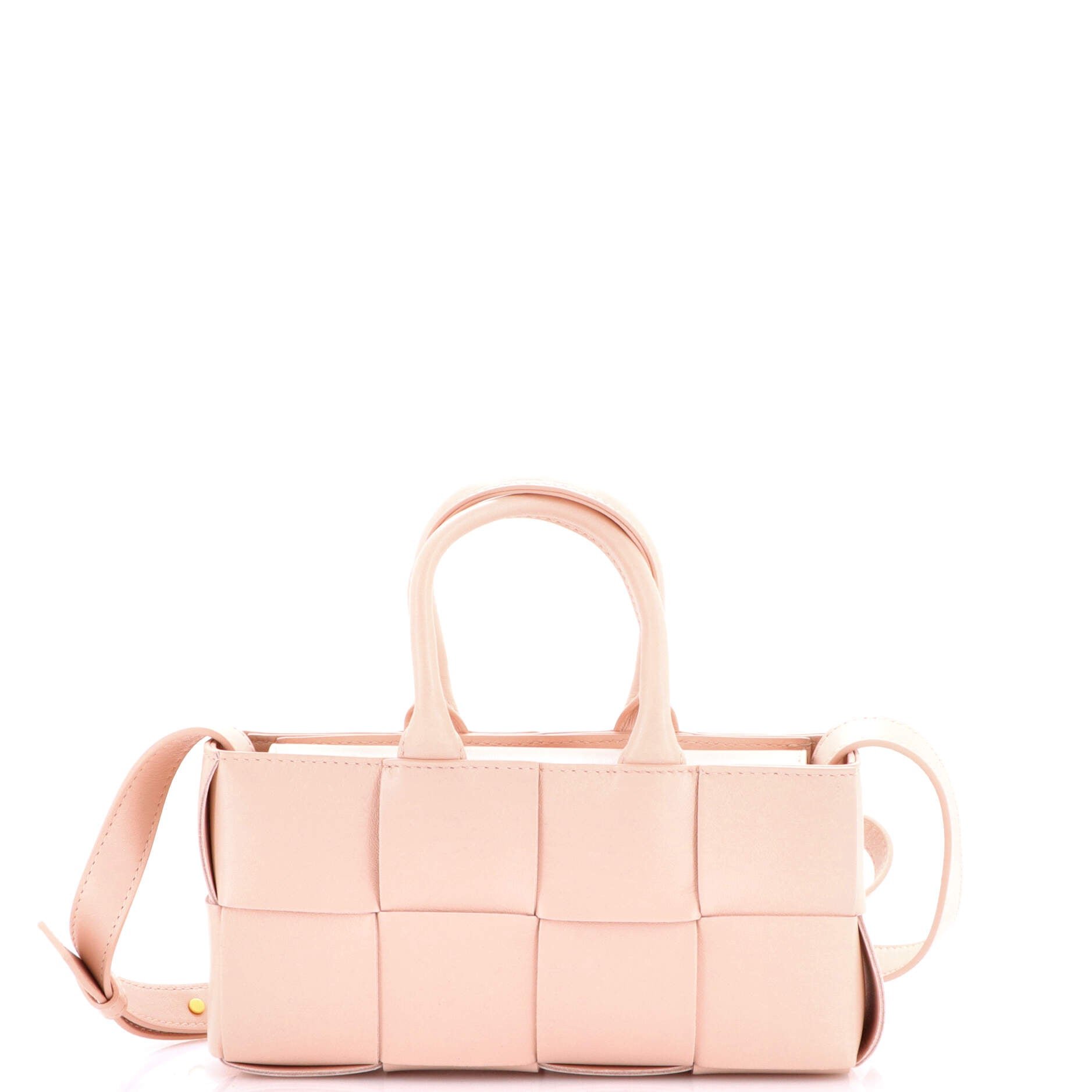Bottega Veneta Arco Top Handle Shoulder Bag Maxi Intrecciato Leather East West