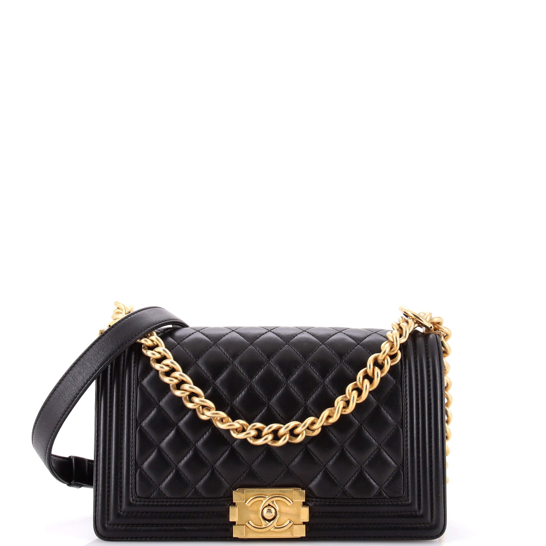 Boy Flap Bag Quilted Calfskin Old Medium