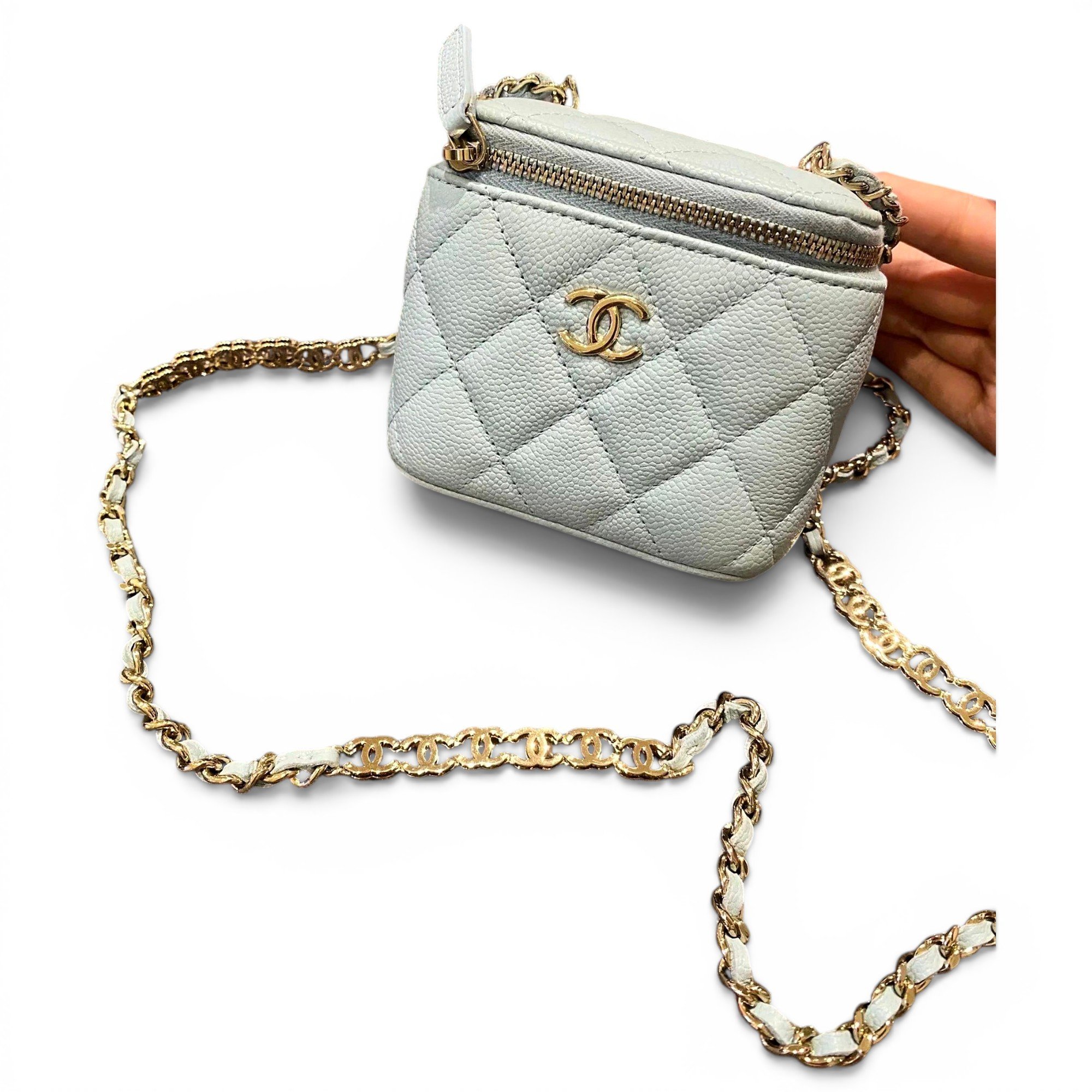 Trendy CC Vanity leather handbag