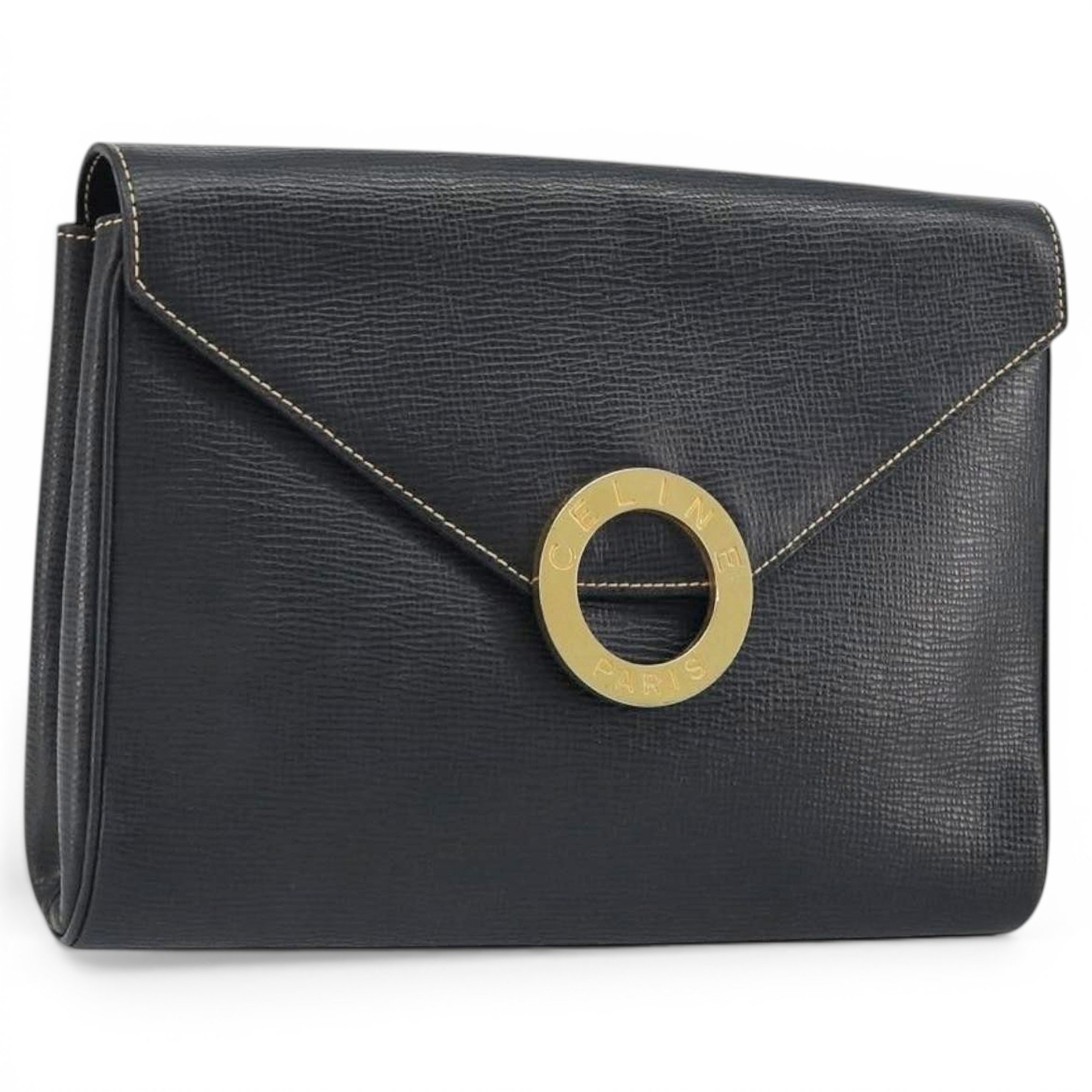 Leather clutch bag