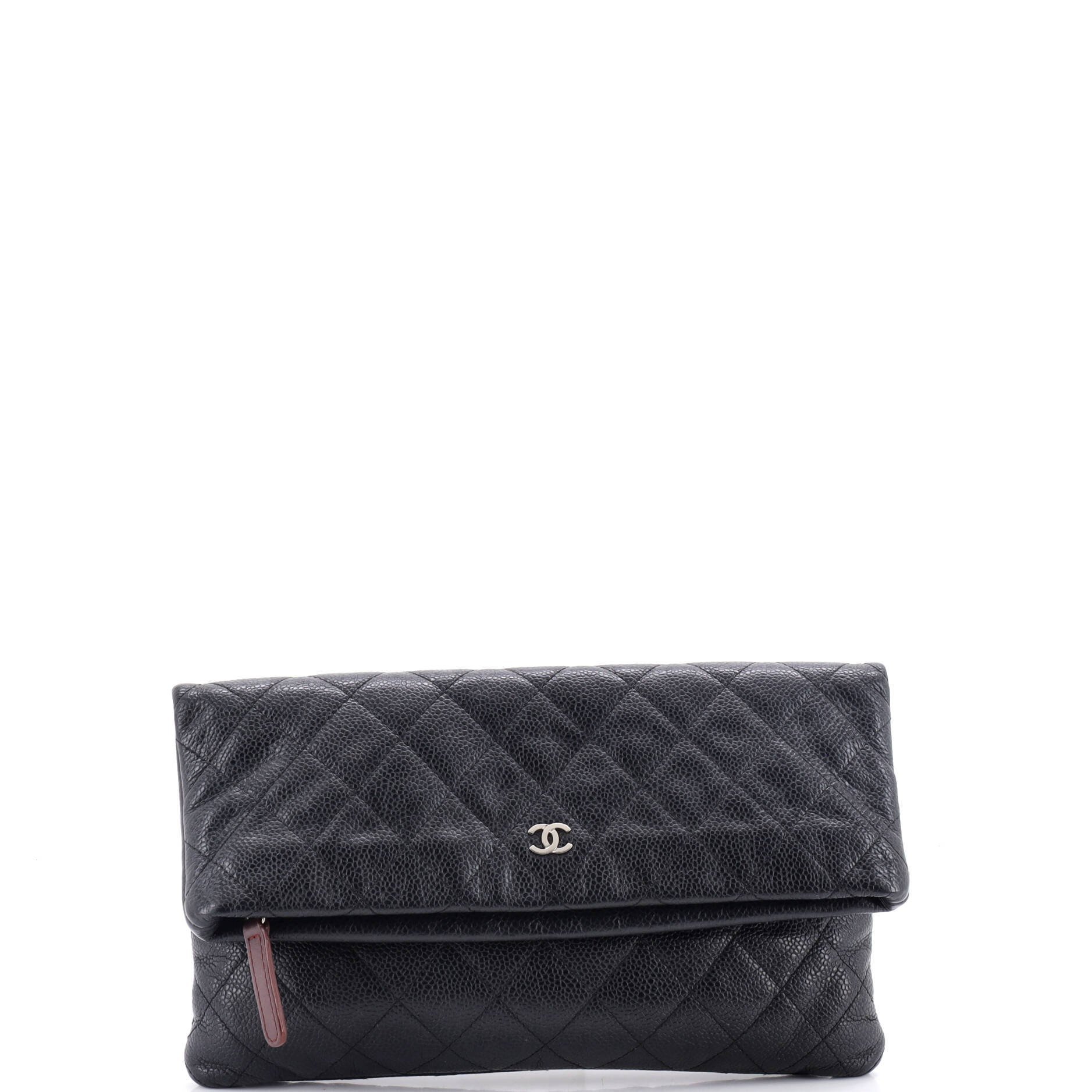 Leather clutch bag