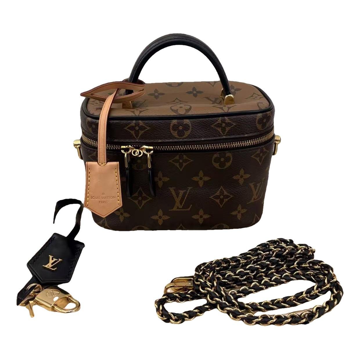 Vanity leather handbag