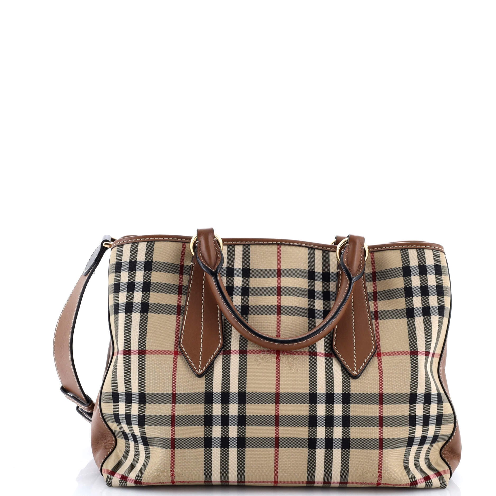 Burberry Ballingdon Tote Horseferry Check Canvas and Leather Medium
