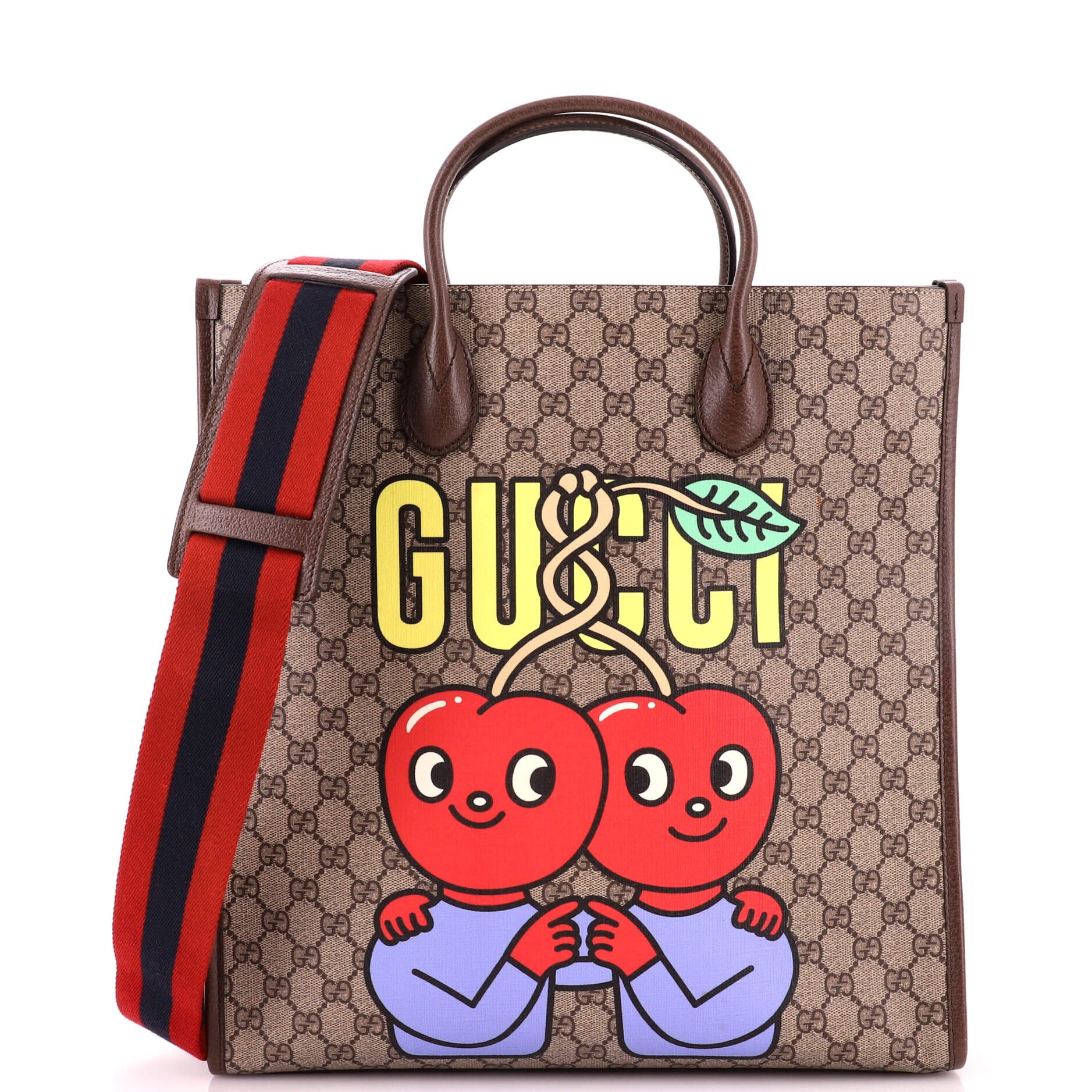 Interlocking G Patch Convertible Tote Printed GG Coated Canvas Large