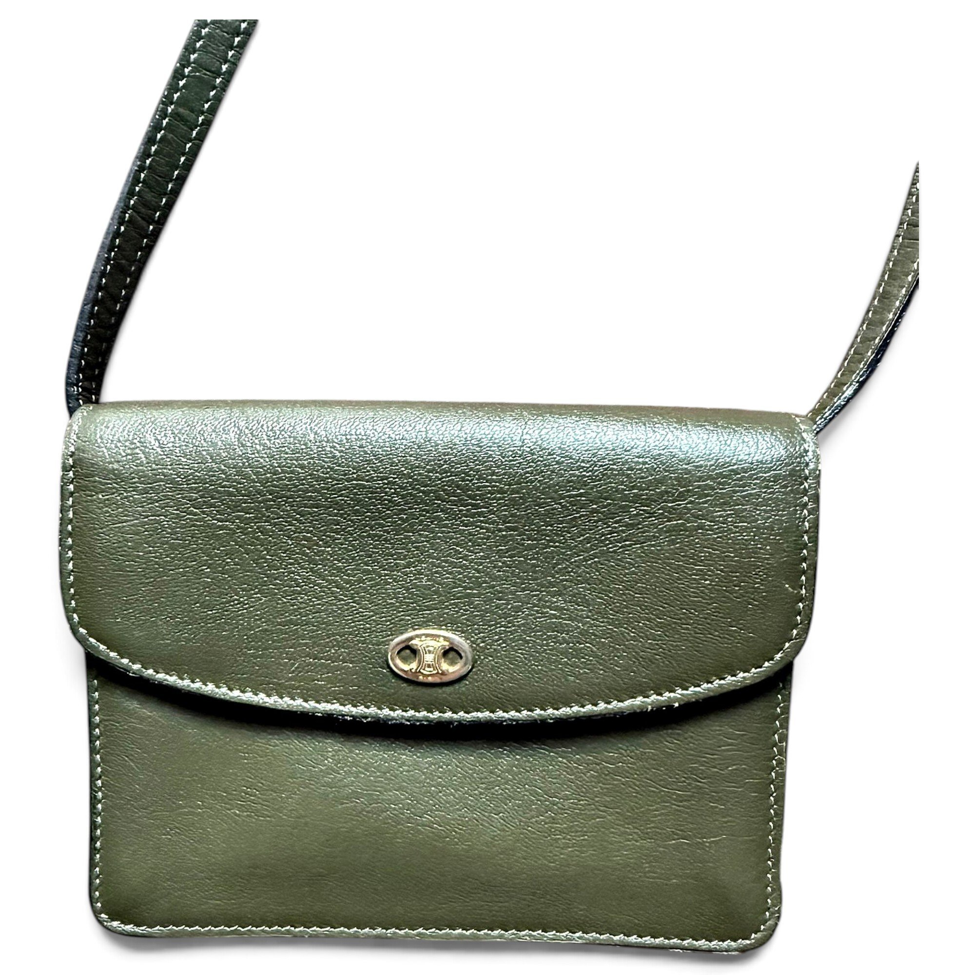 Leather clutch bag