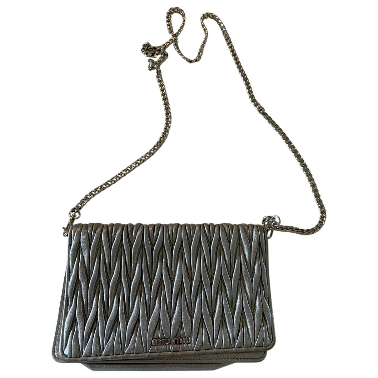 Matelassé leather crossbody bag