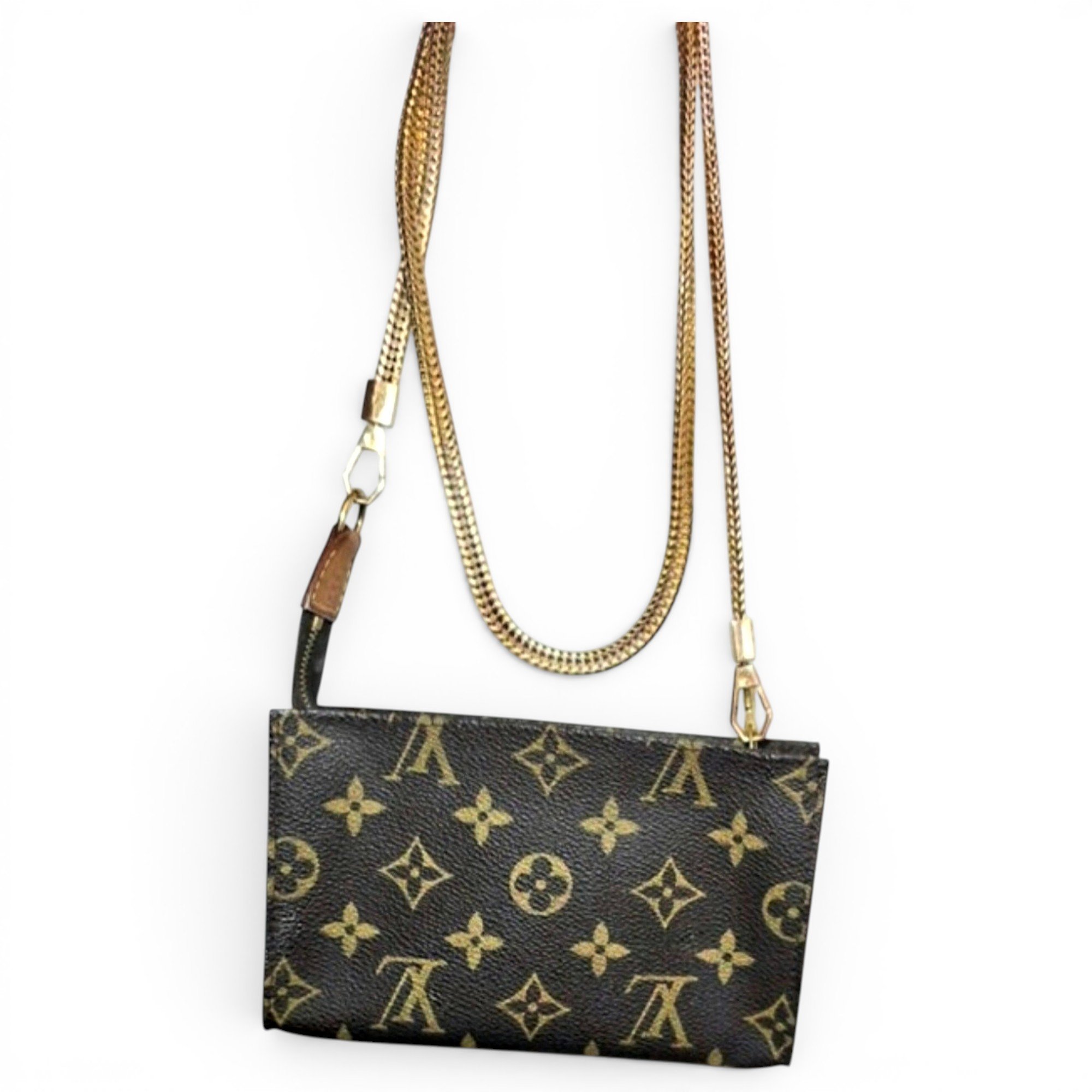 Leather clutch bag