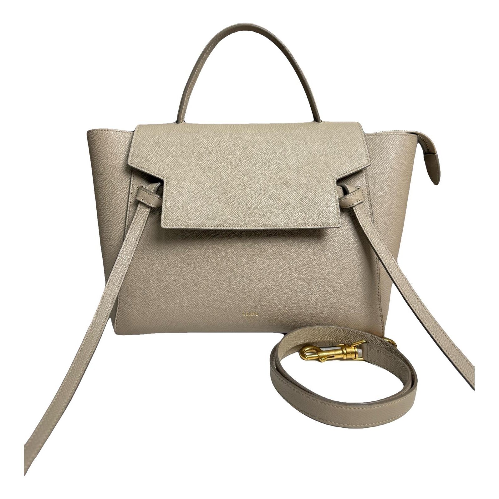 Belt leather handbag