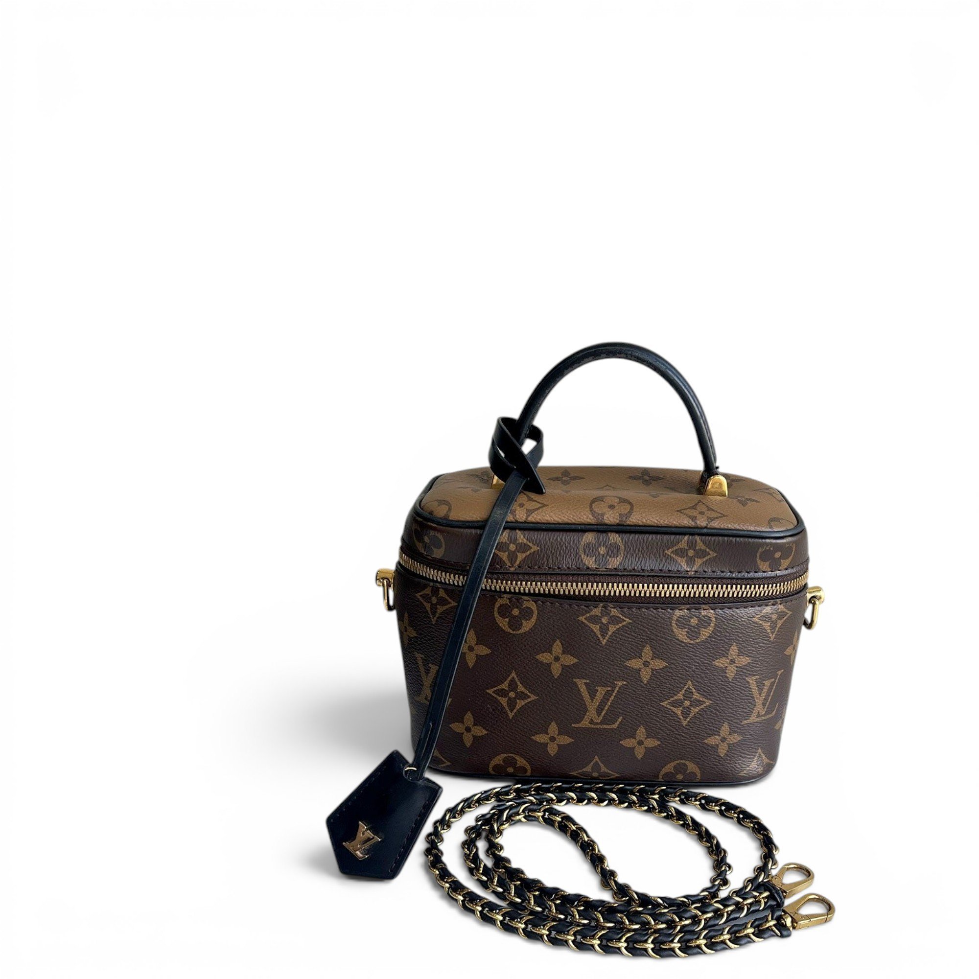 Vanity leather handbag