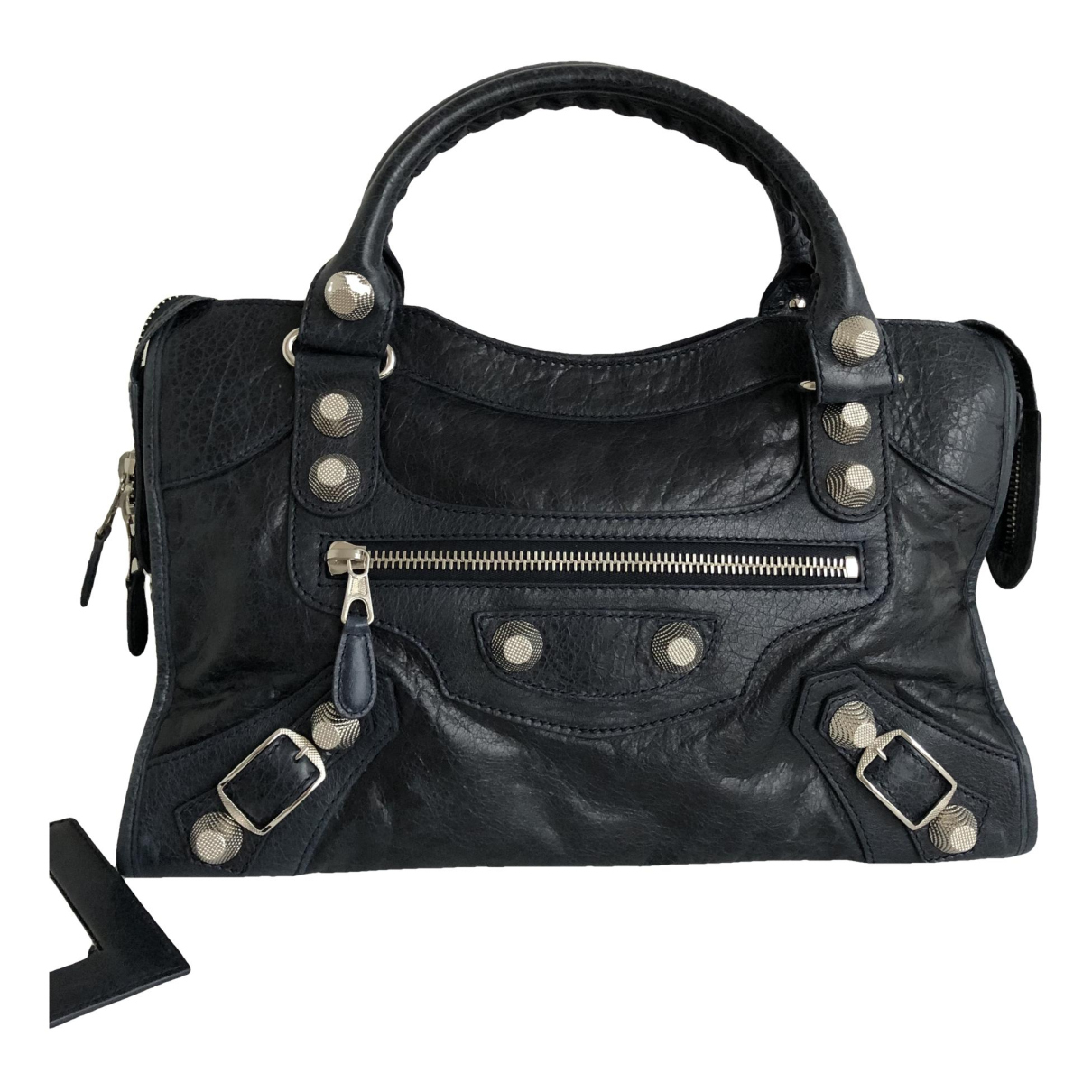 City leather handbag