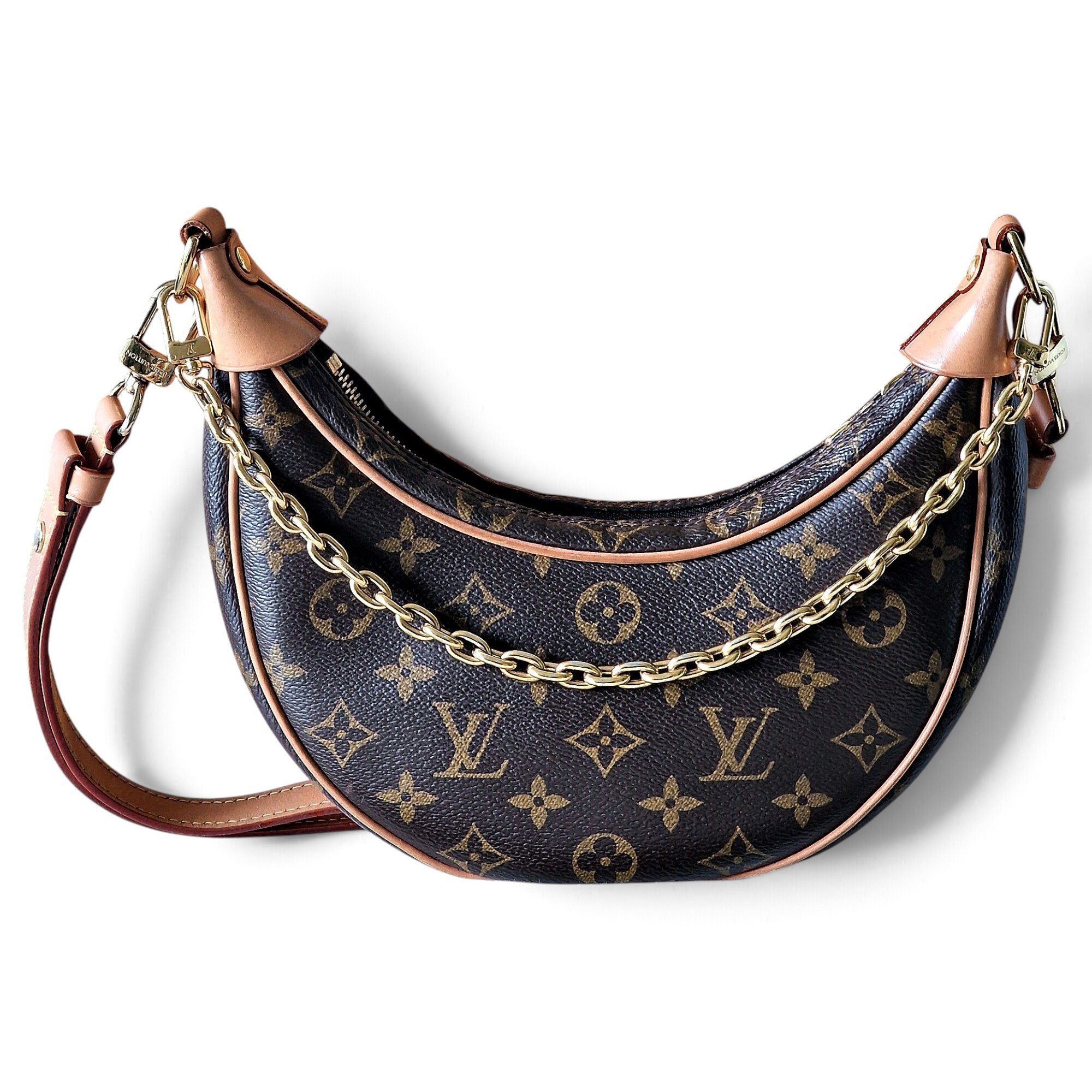 Loop leather handbag