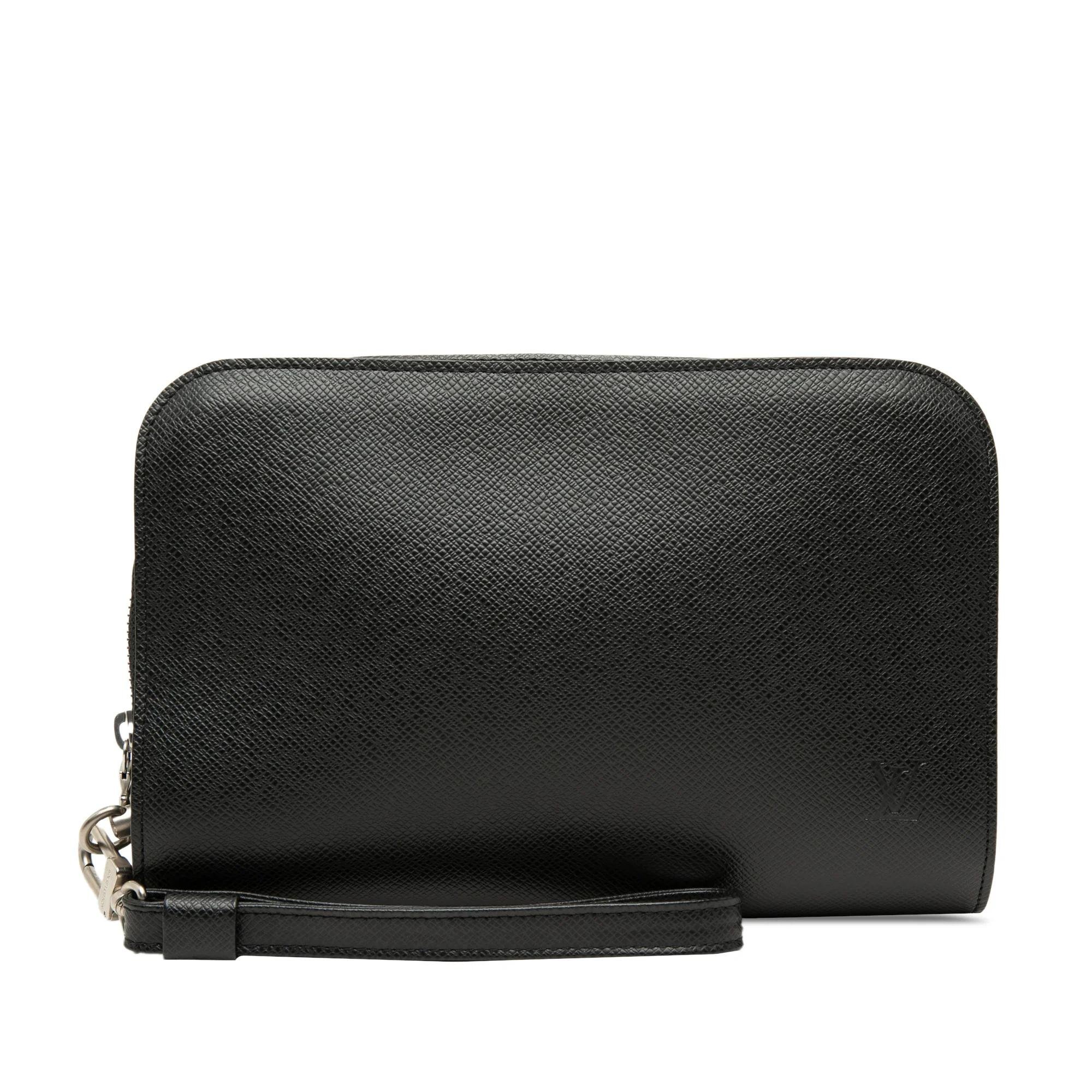 Leather clutch bag