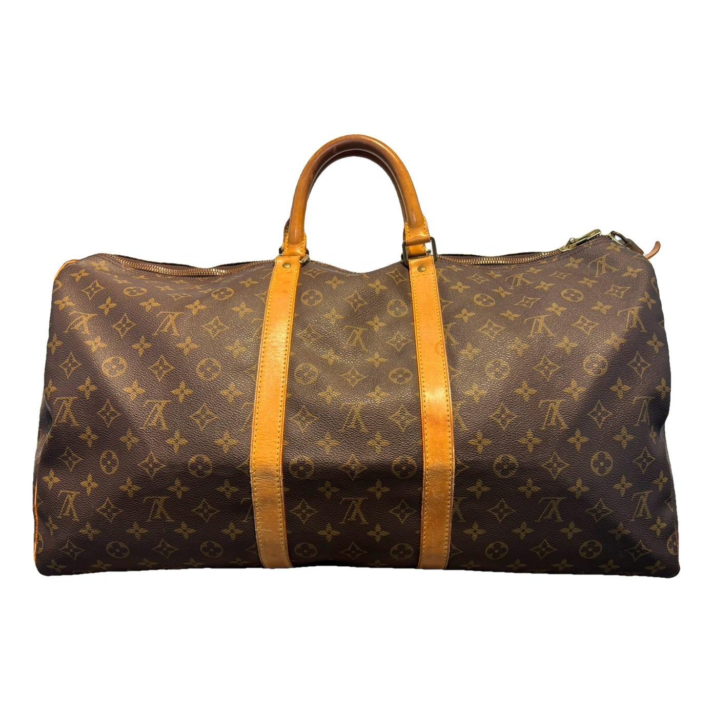Keepall leather travel bag