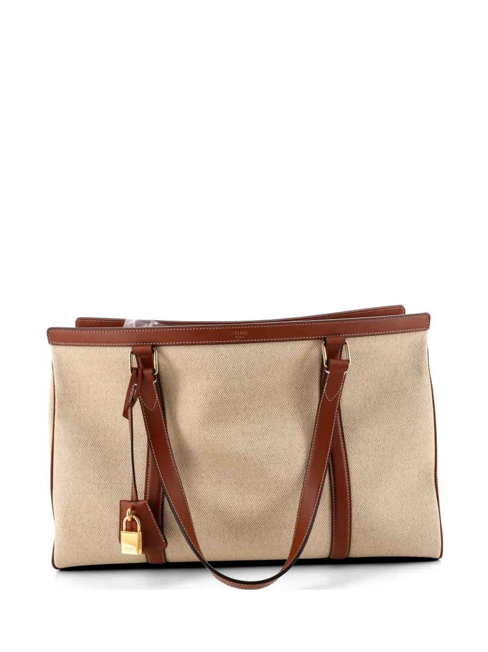 Cabas 16 Bag Canvas with Leather Medium tote bag