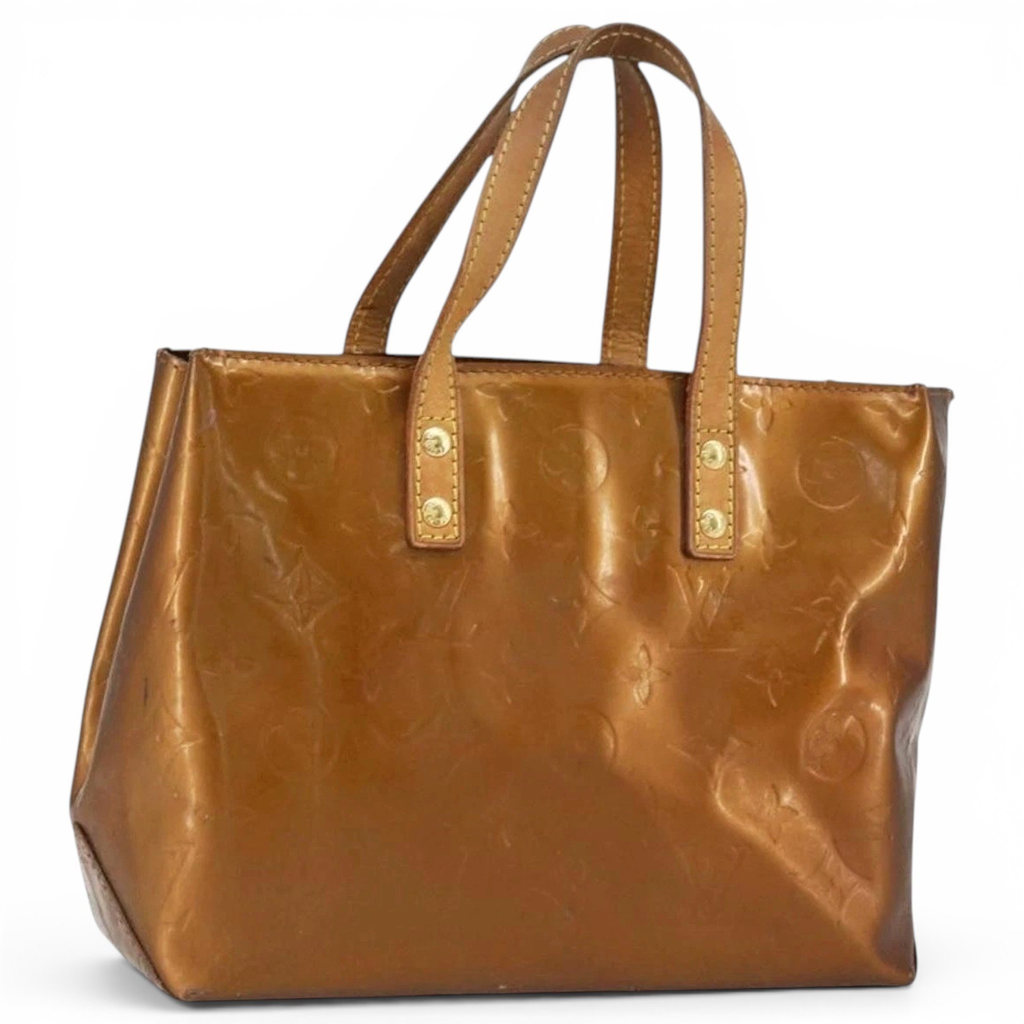 Patent leather handbag