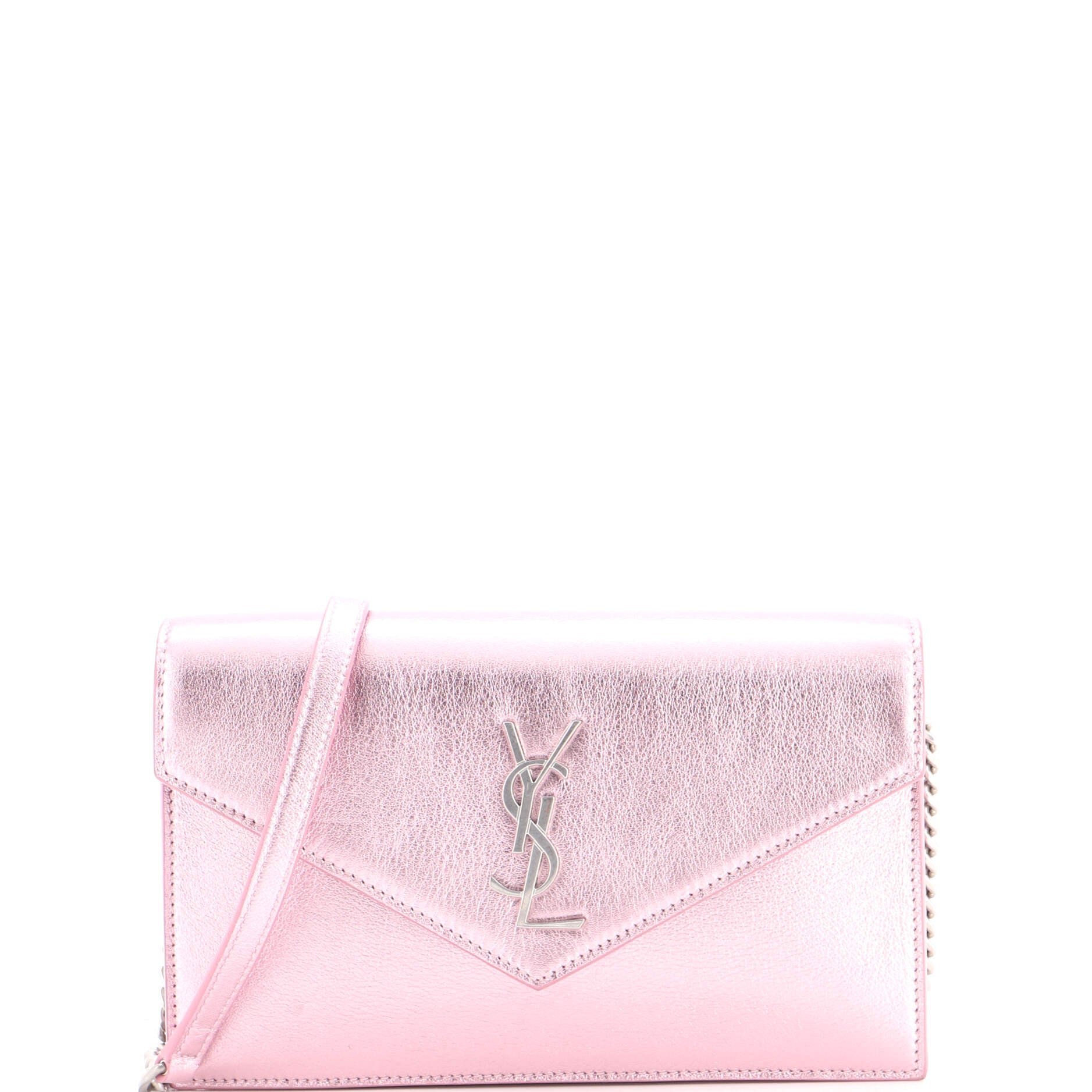 Classic Monogram Wallet on Chain Leather Small