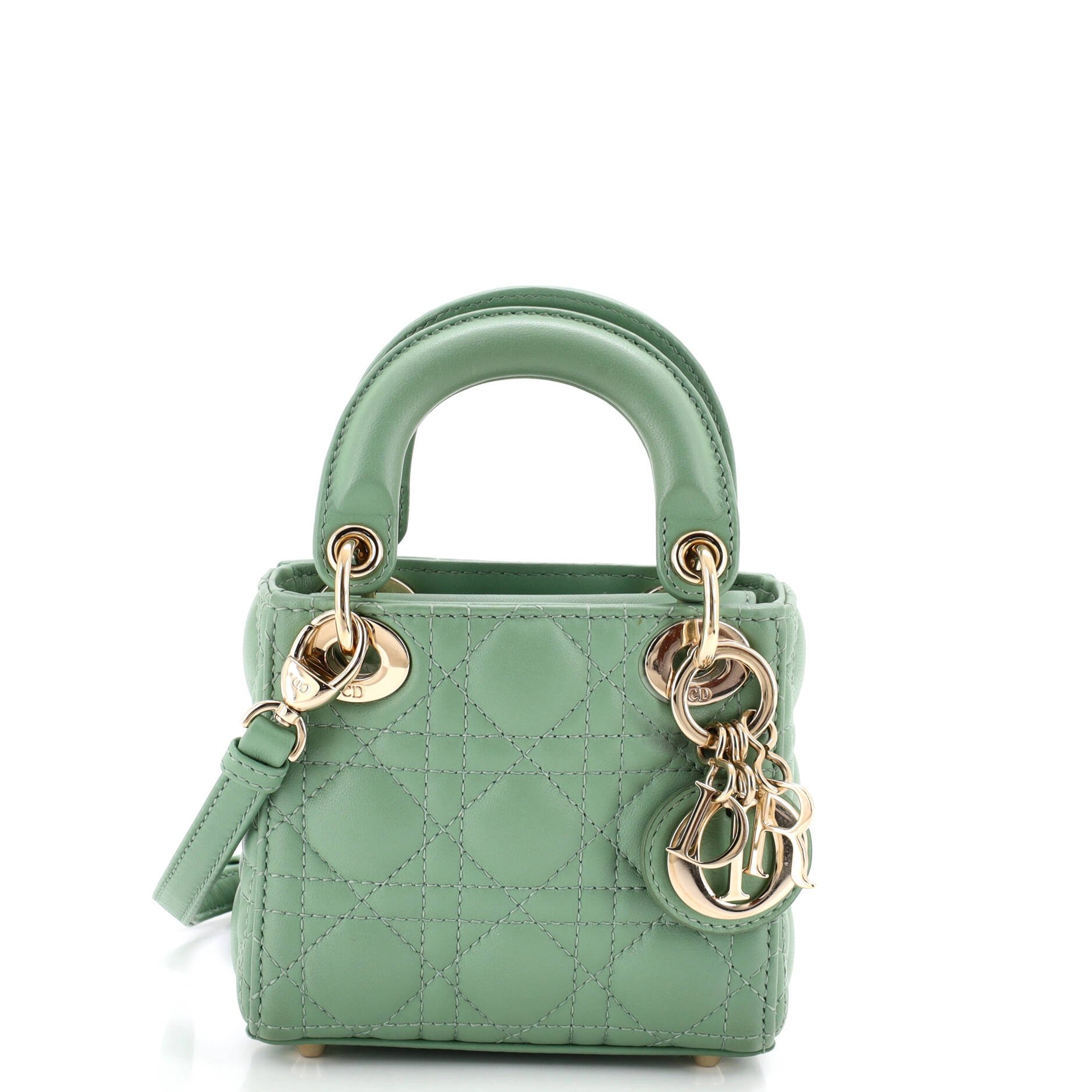 Lady Dior Bag Cannage Quilt Lambskin Micro