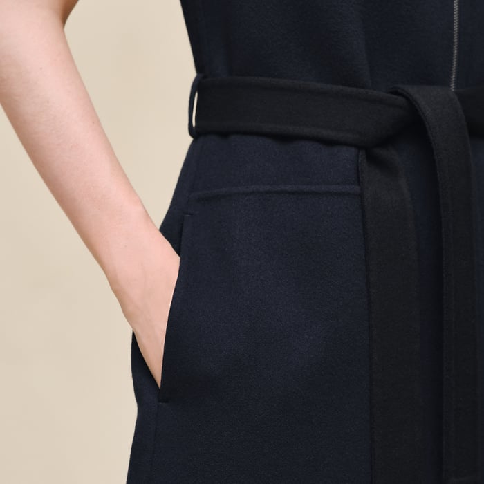 Bleu Noir Long Vest