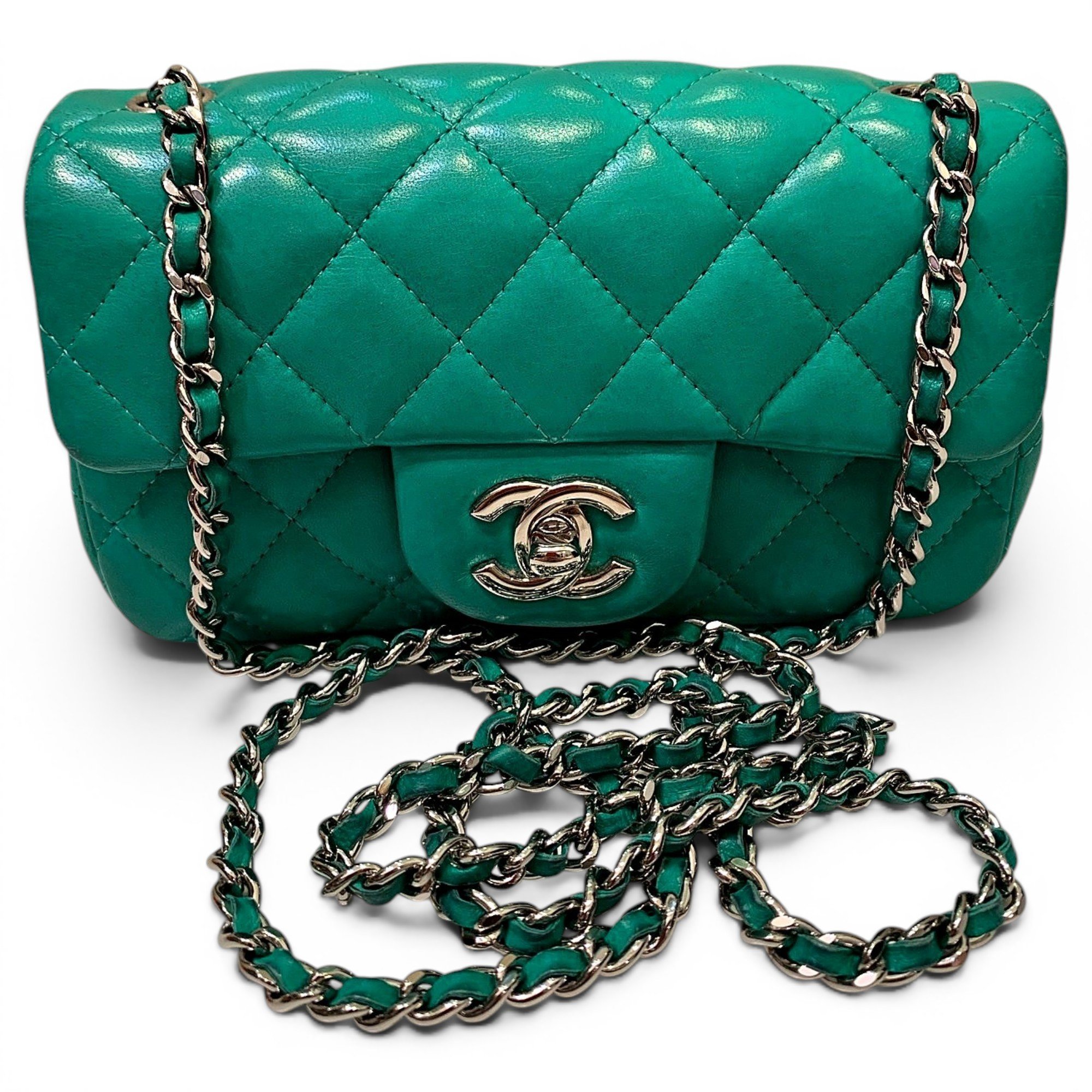 Trendy CC Flap leather handbag