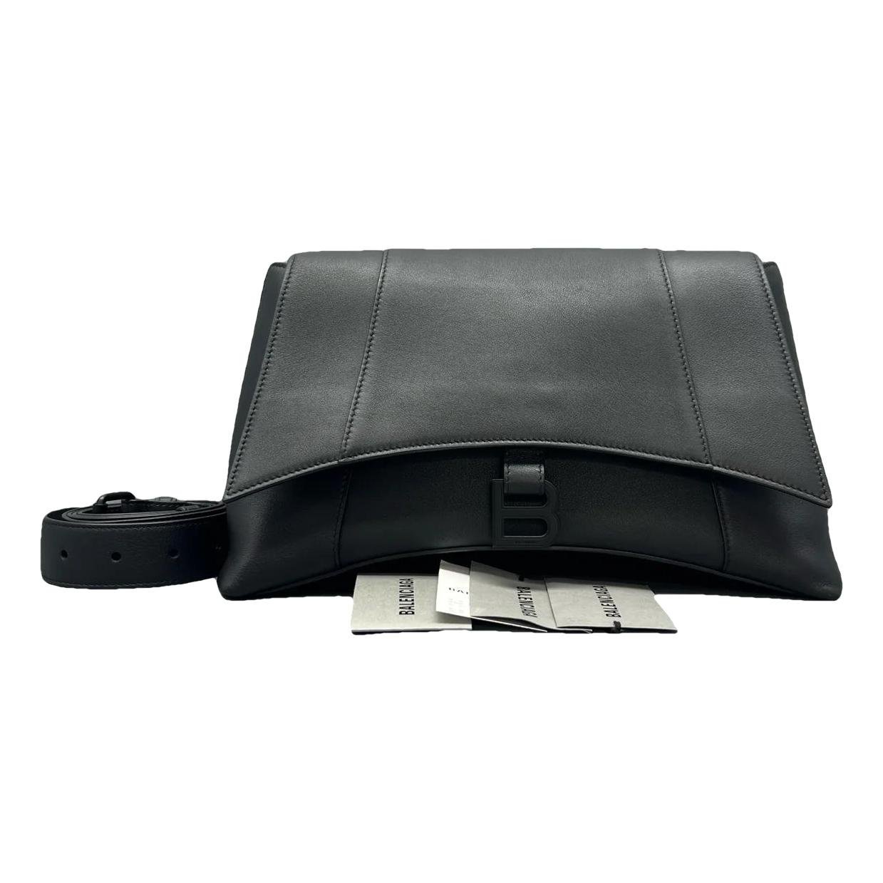 Hourglass leather handbag
