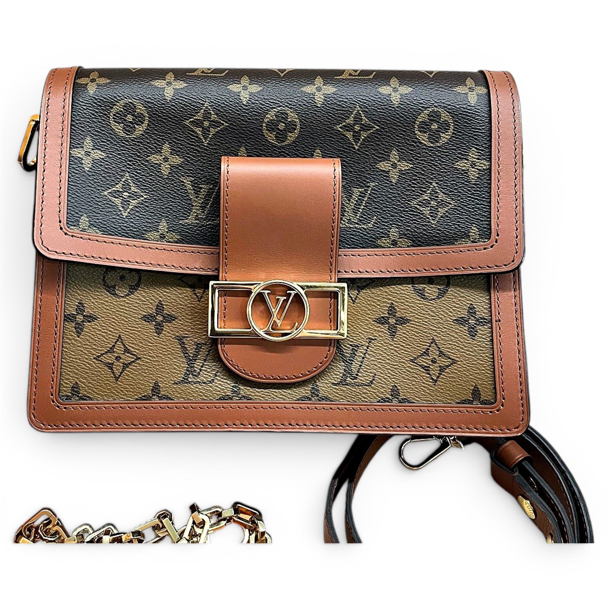 Dauphine leather handbag