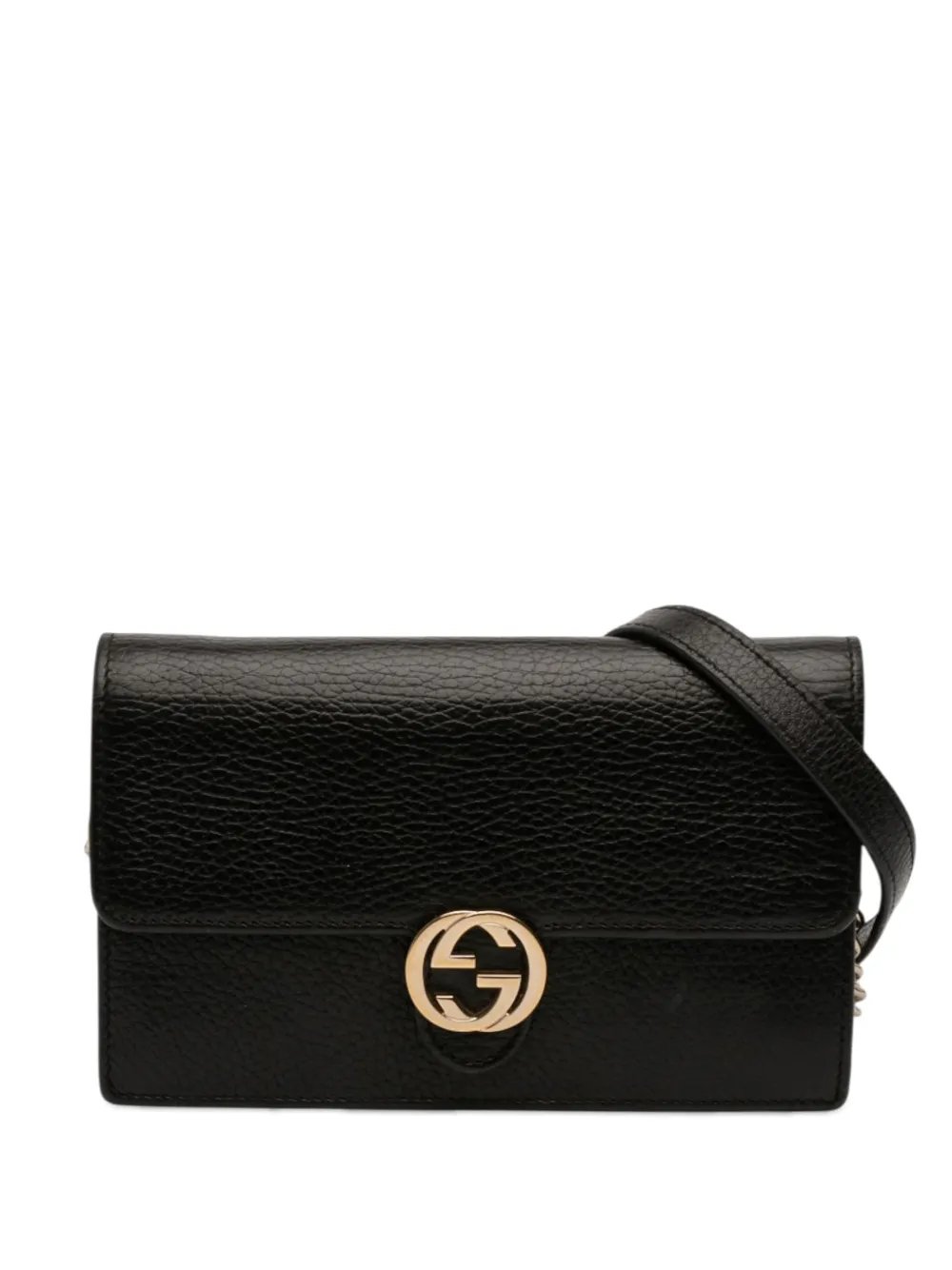 2000-2015 Dollar Calfskin Interlocking G Wallet on Chain crossbody bag