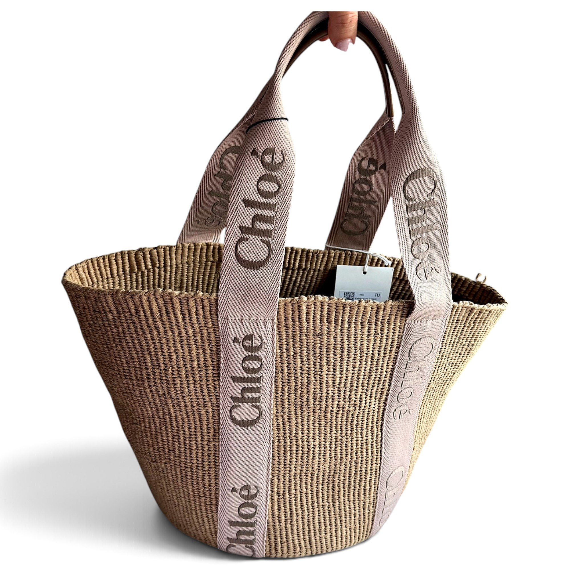 Chloe Woody Basket cloth tote