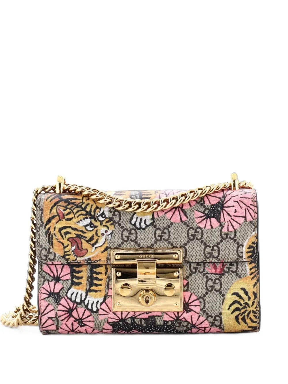 Padlock Bengal Print GG Coated Canvas Small shoulder bag