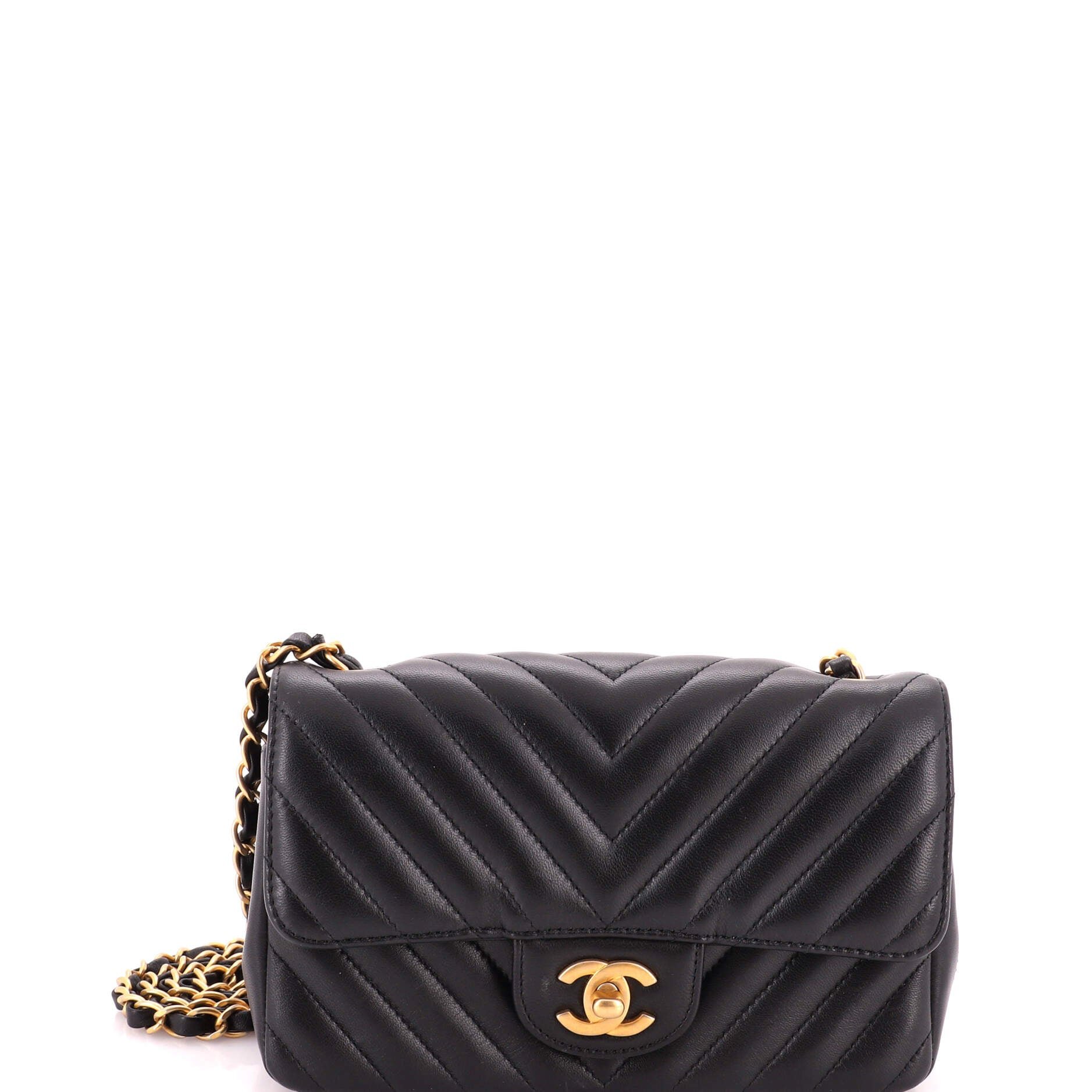 Classic Single Flap Bag Chevron Lambskin Mini