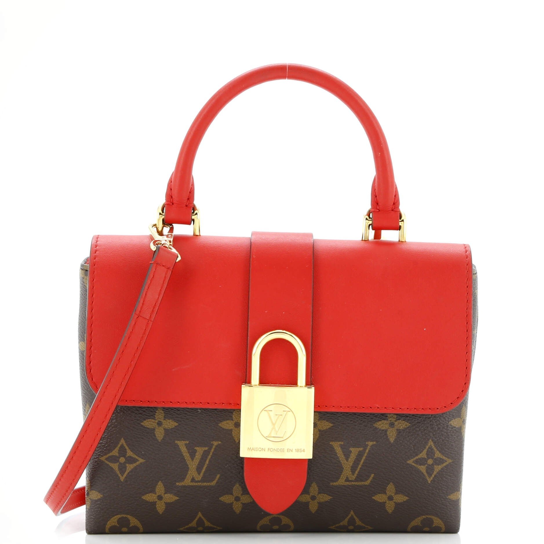 Louis Vuitton Locky Handbag Monogram Canvas with Leather BB