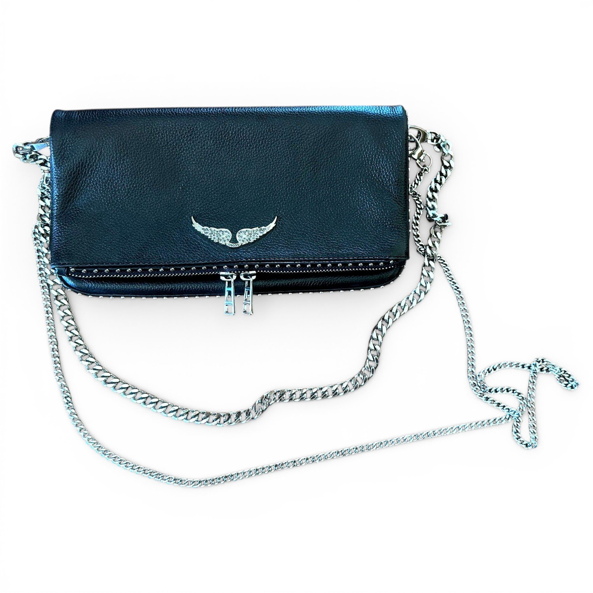Rock leather crossbody bag