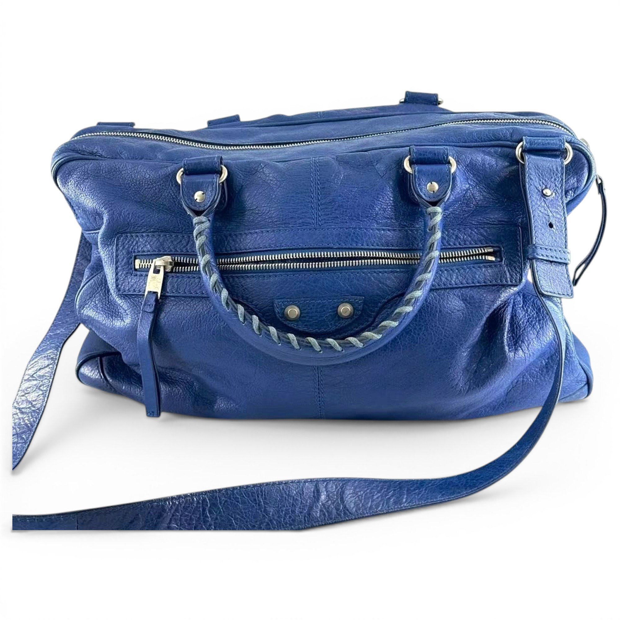 City leather handbag