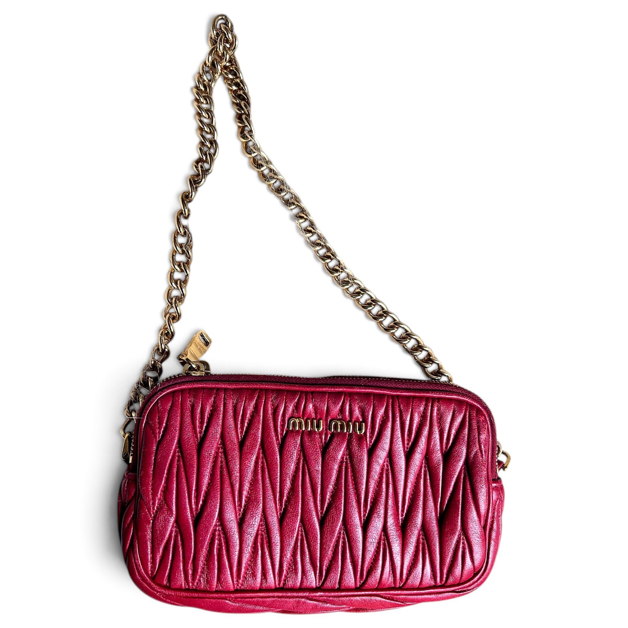 Miu Confidential leather crossbody bag