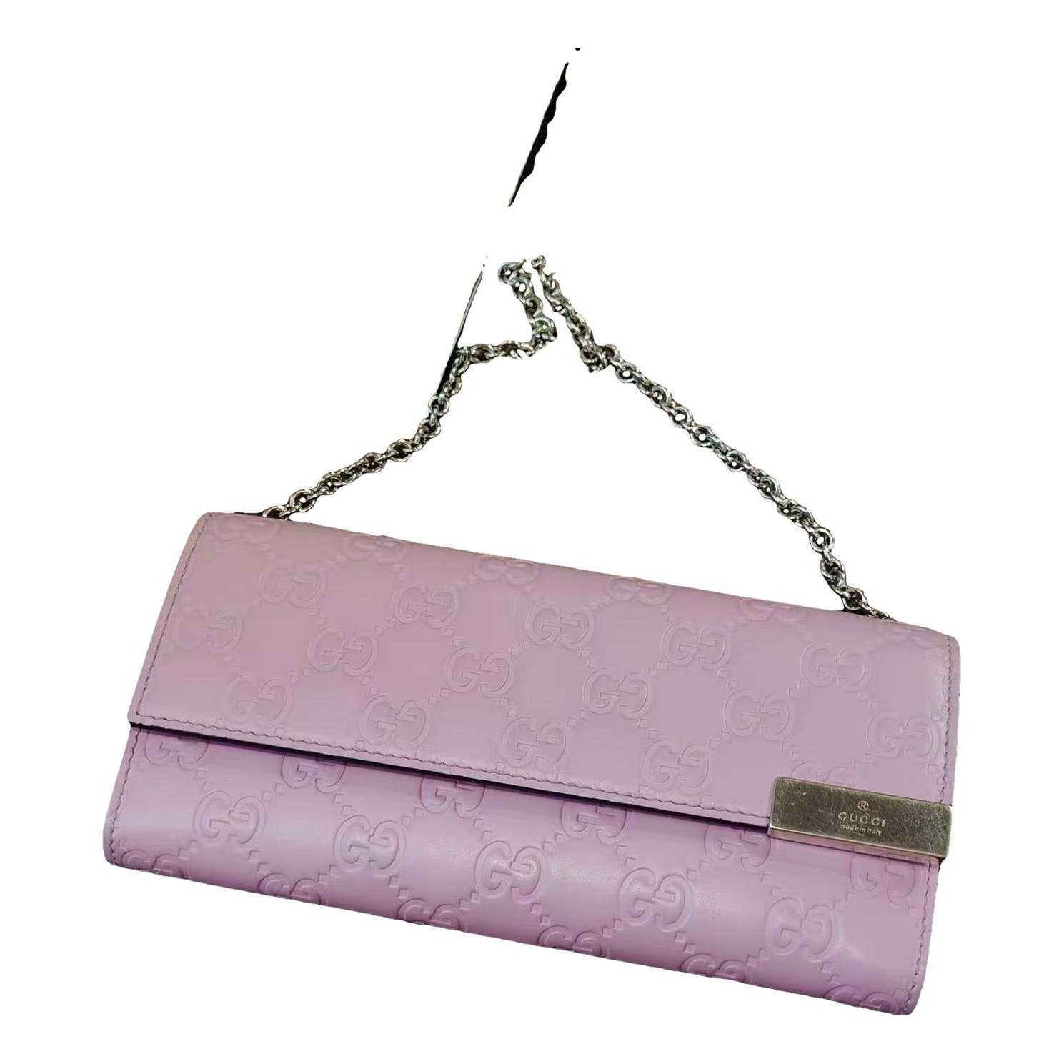 Leather clutch bag