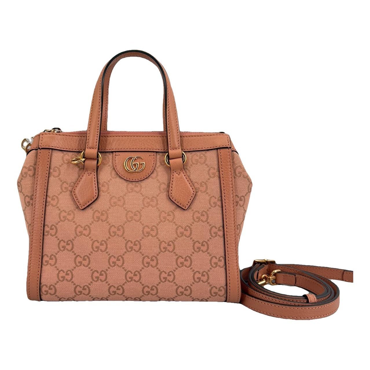 Ophidia Top Handle leather handbag