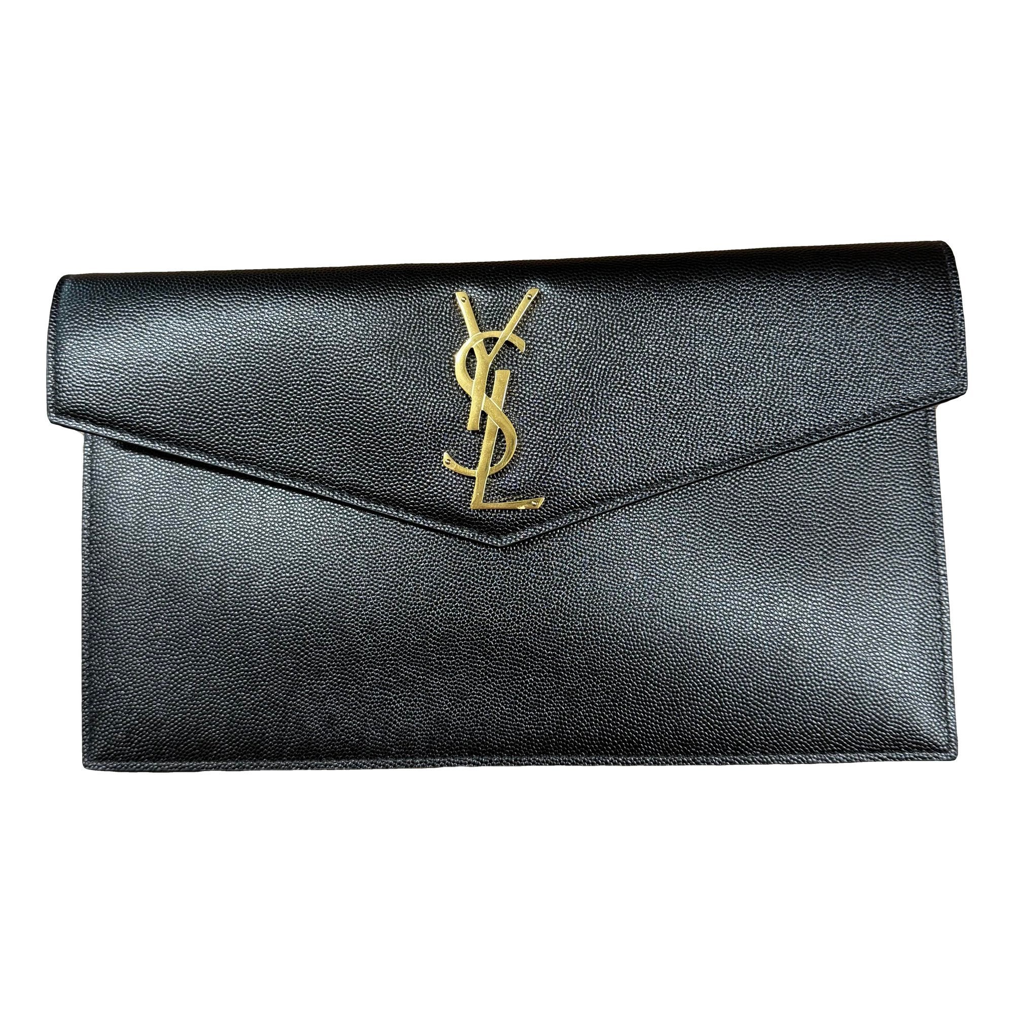 Uptown leather clutch bag
